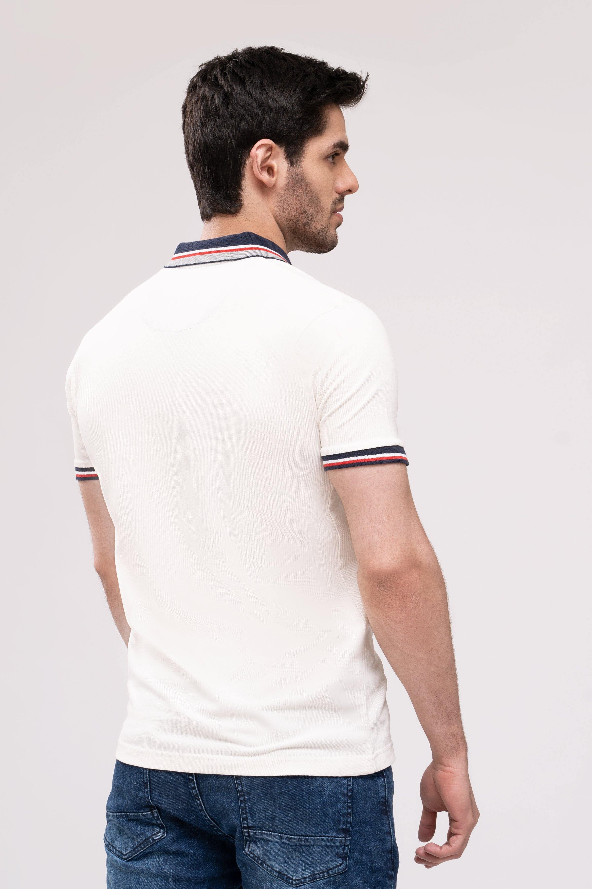 POLO SHIRT WHITE at Charcoal Clothing