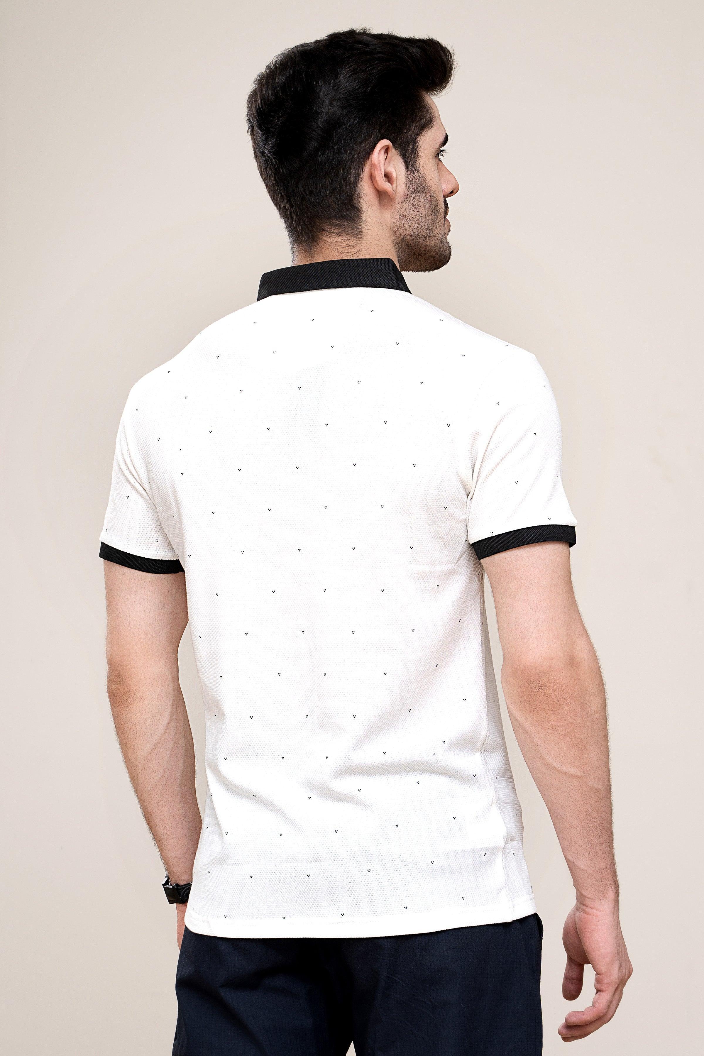 POLO SHIRT WHITE at Charcoal Clothing