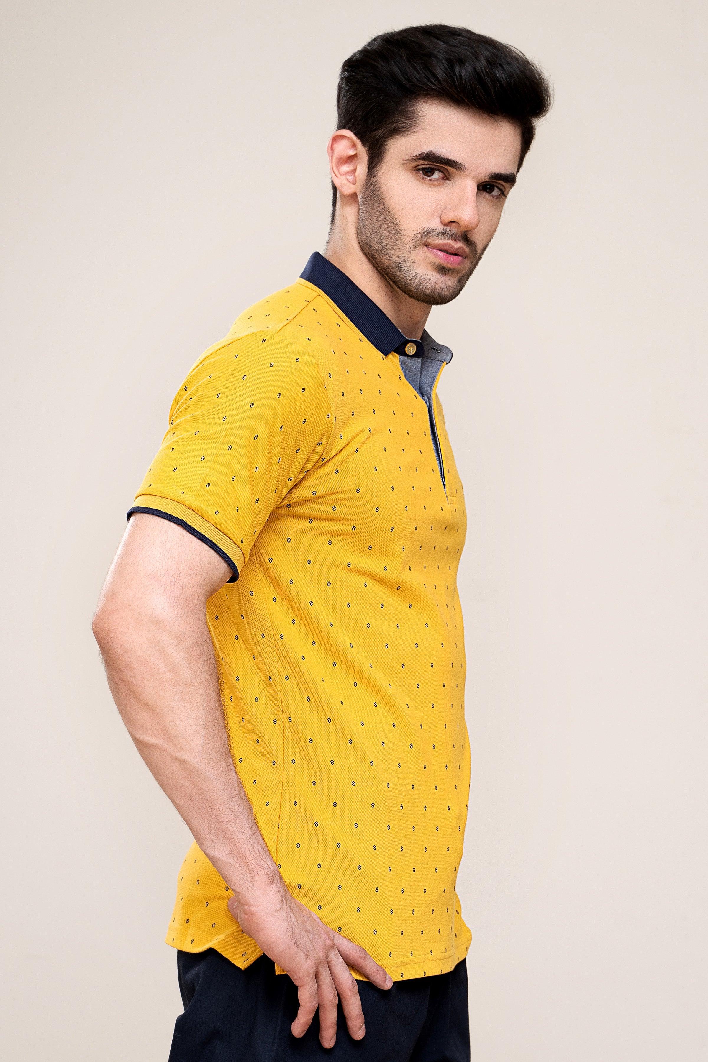 POLO SHIRT YELLOW at Charcoal Clothing