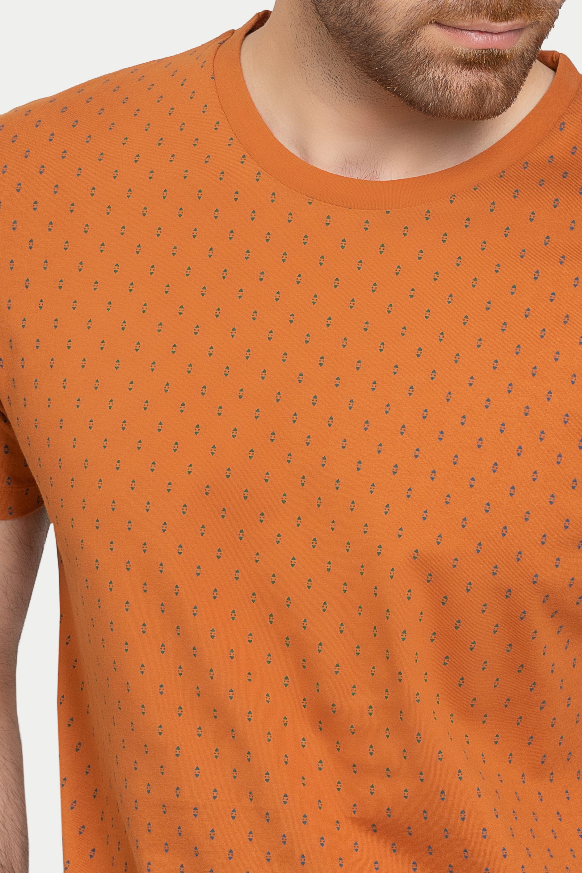 PRINTED T SHIRT RUST at Charcoal Clothing