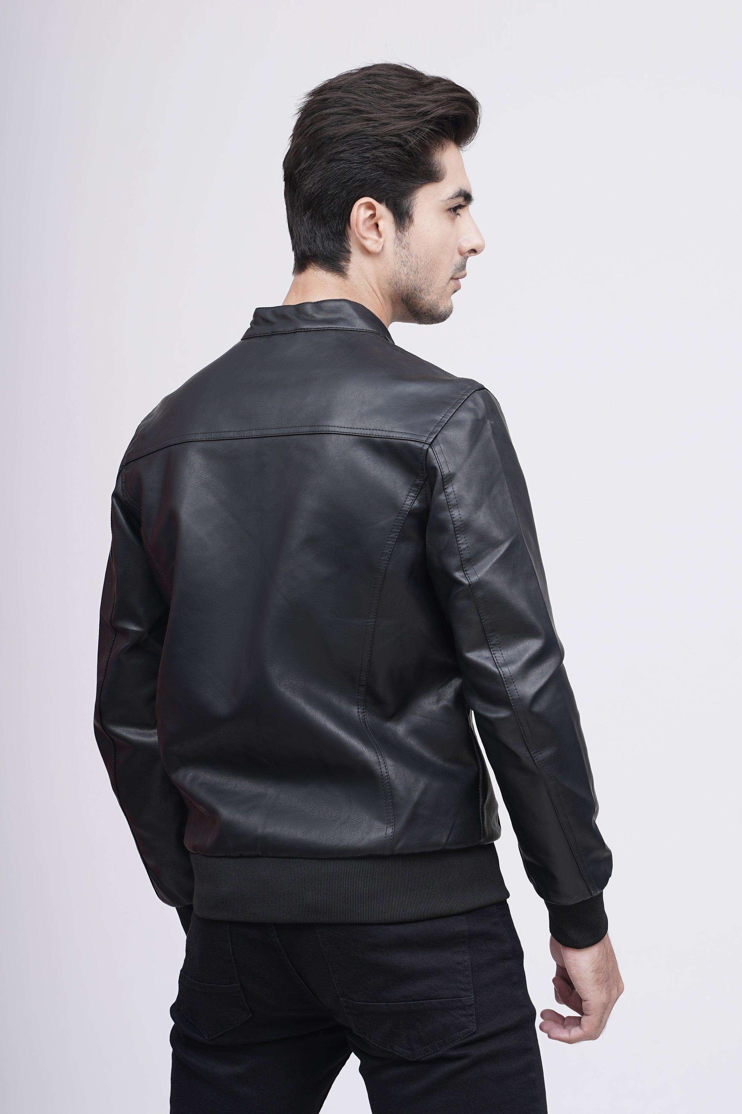 PU BAN JACKET F/S BLACK at Charcoal Clothing