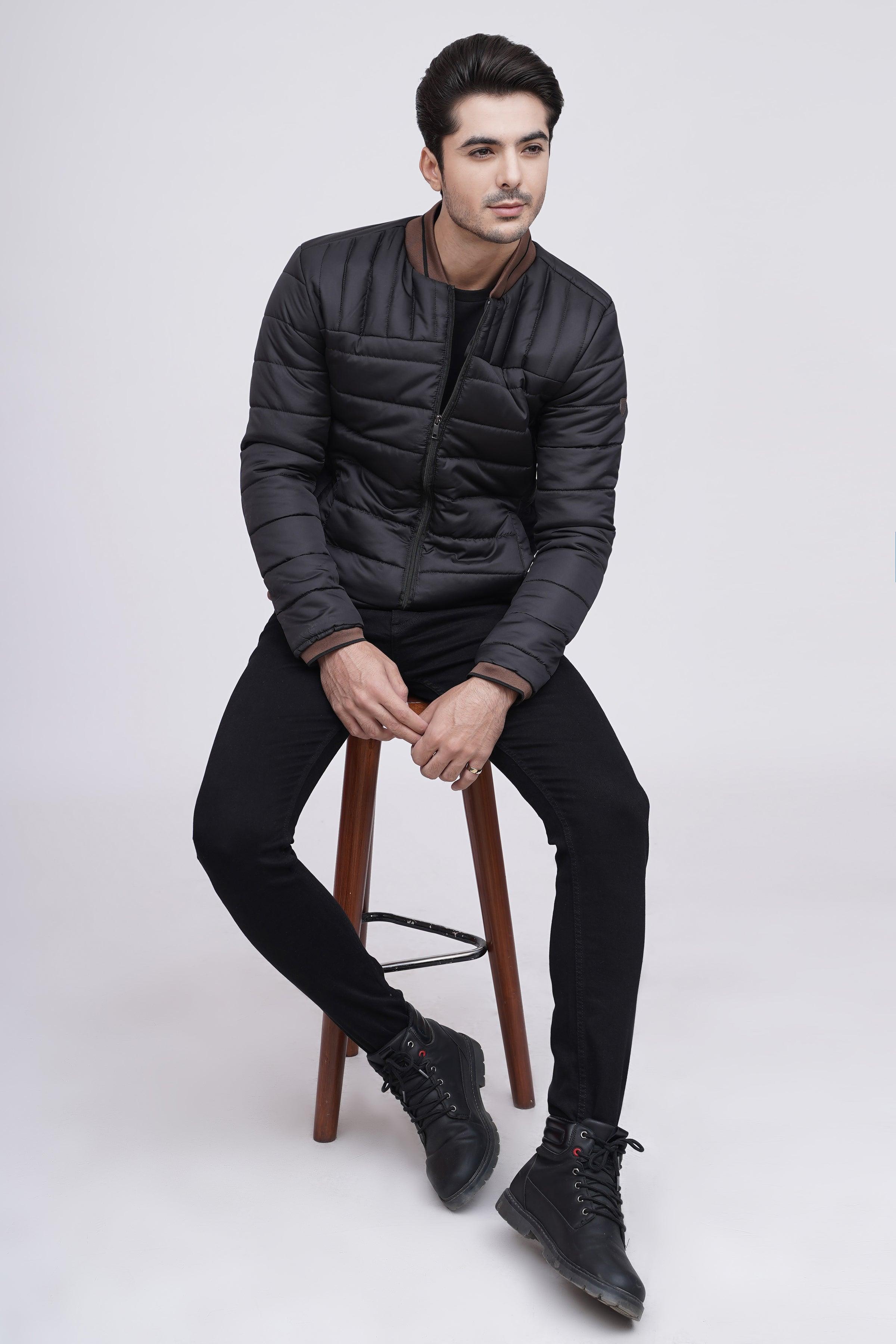 PUFFER JACKET F/S BLACK at Charcoal Clothing