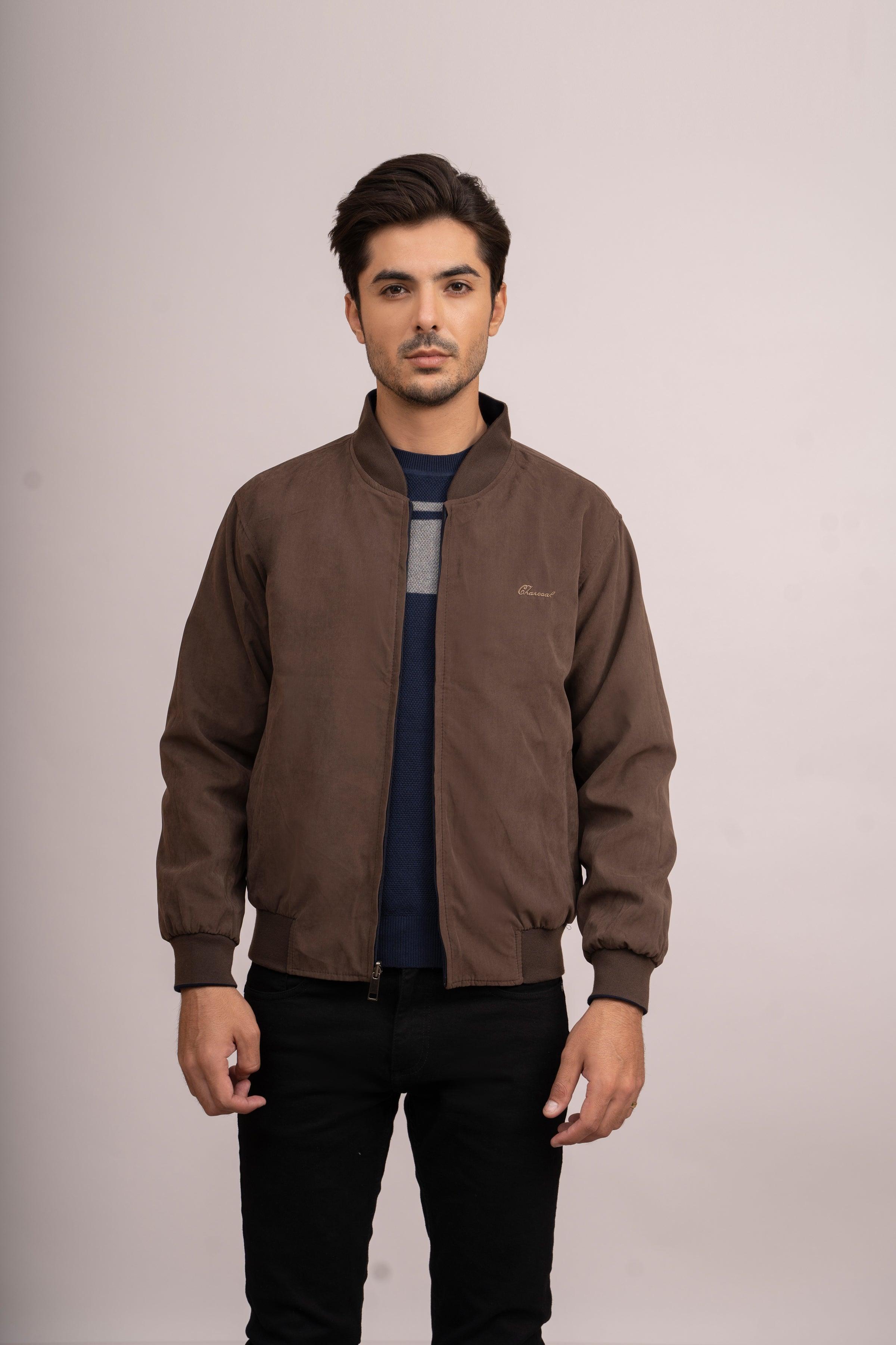 REVERSIBLE JACKET F/S NAVY BROWN at Charcoal Clothing
