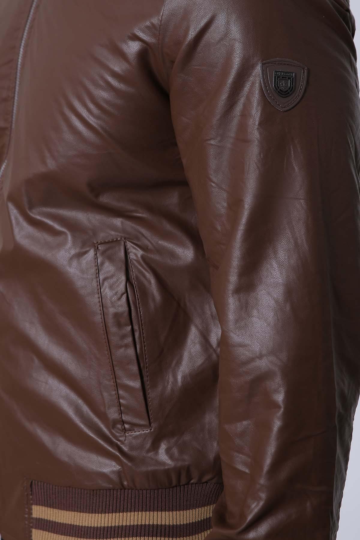 REVERSIBLE JACKET FULL SLEEVE BROWN KHAKI at Charcoal Clothing