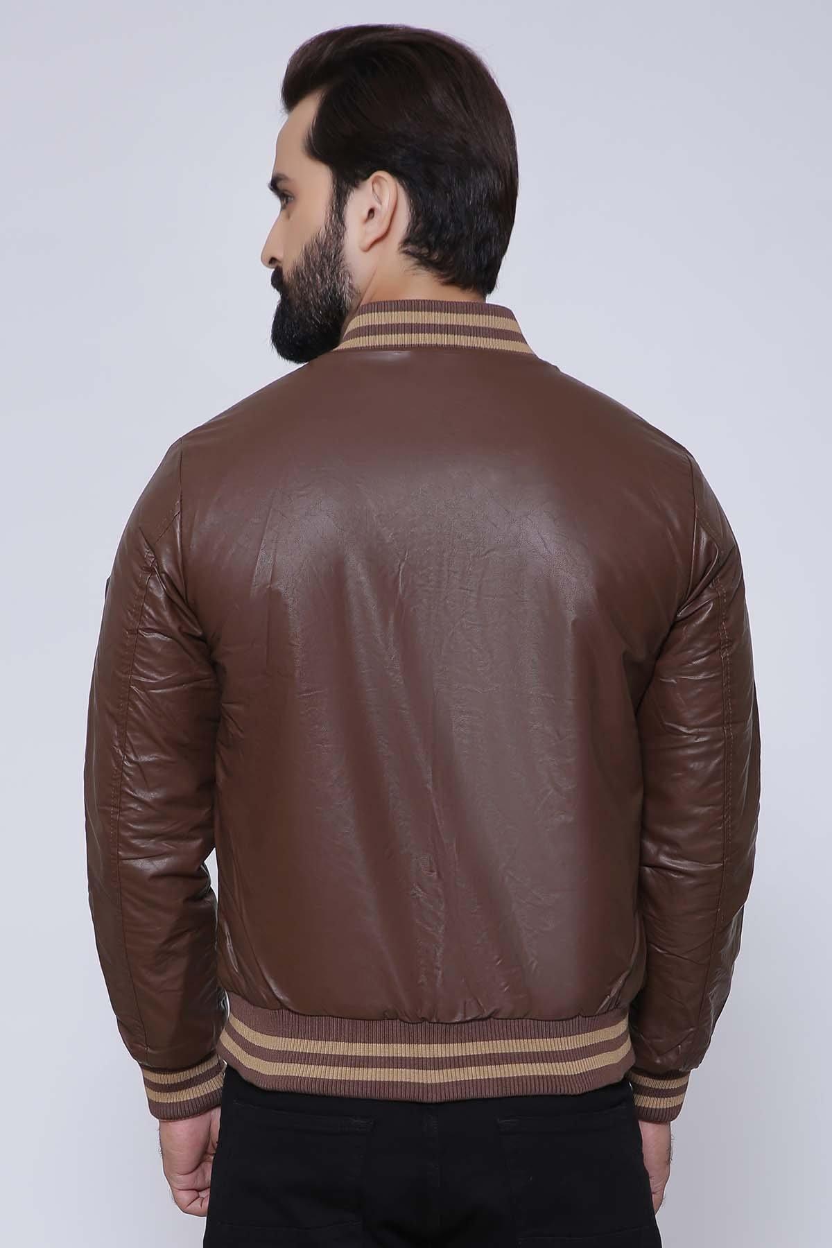 REVERSIBLE JACKET FULL SLEEVE BROWN KHAKI at Charcoal Clothing