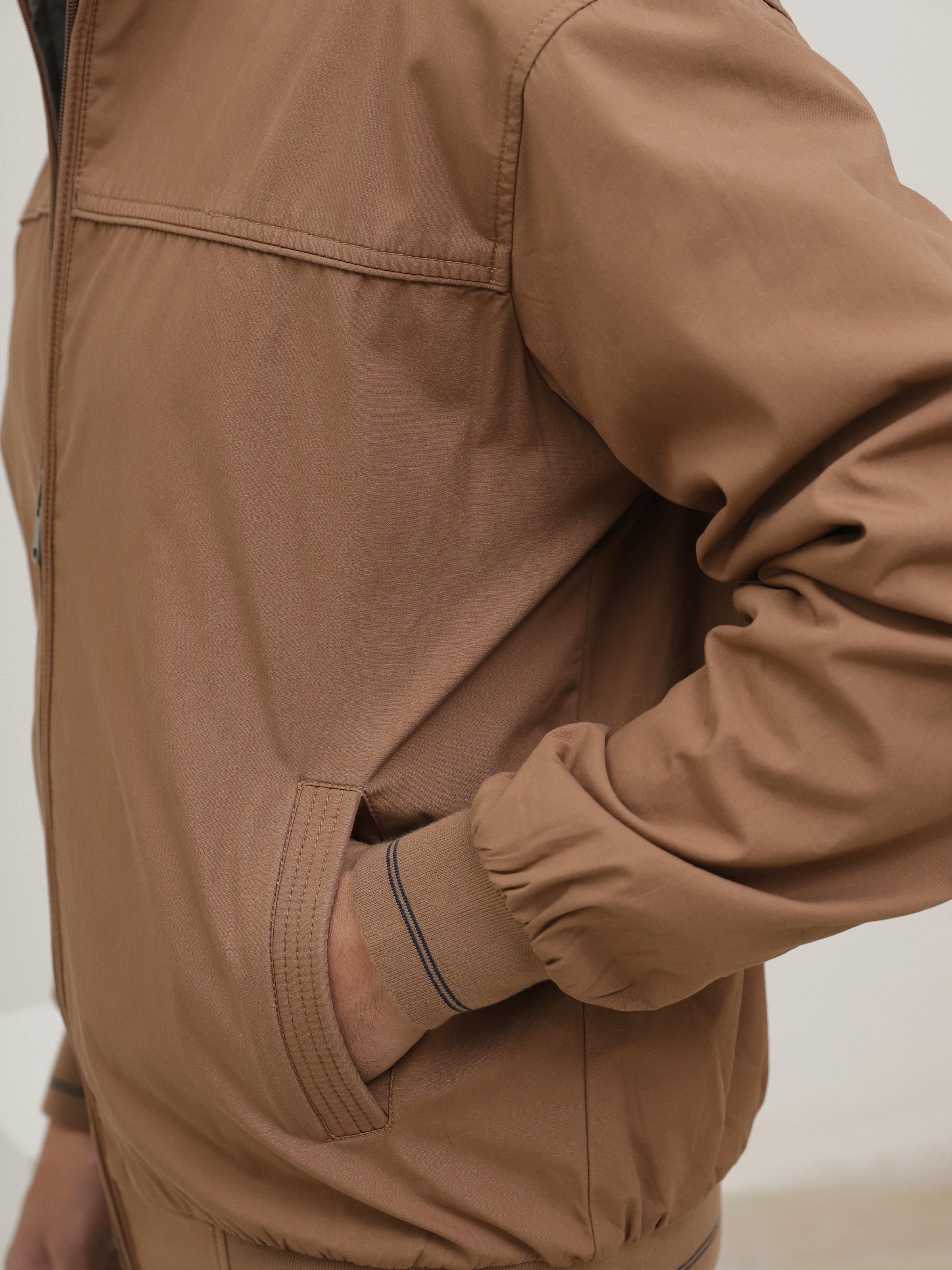 REVERSIBLE JACKET FULL SLEEVE KHAKI at Charcoal Clothing