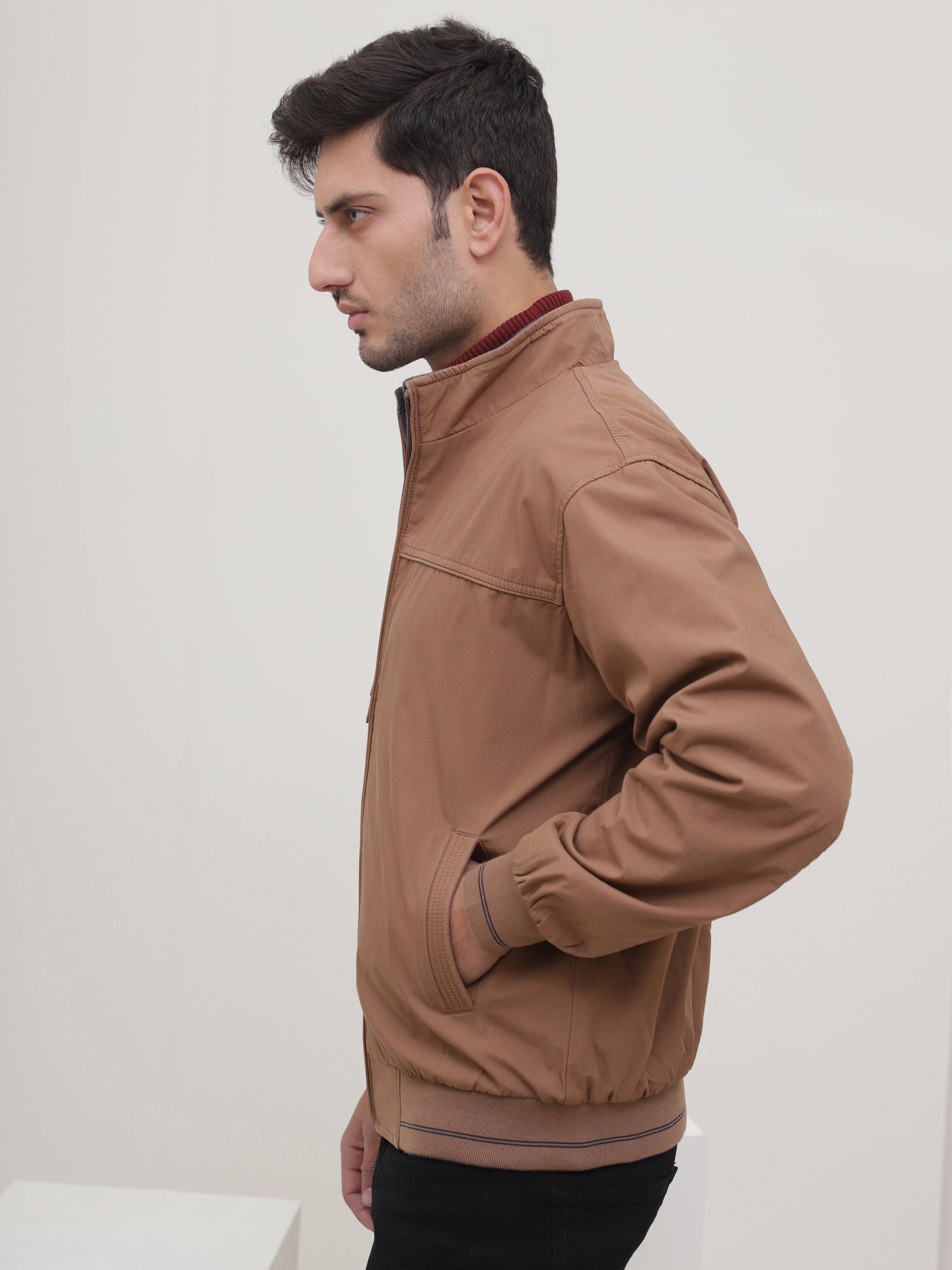 REVERSIBLE JACKET FULL SLEEVE KHAKI at Charcoal Clothing