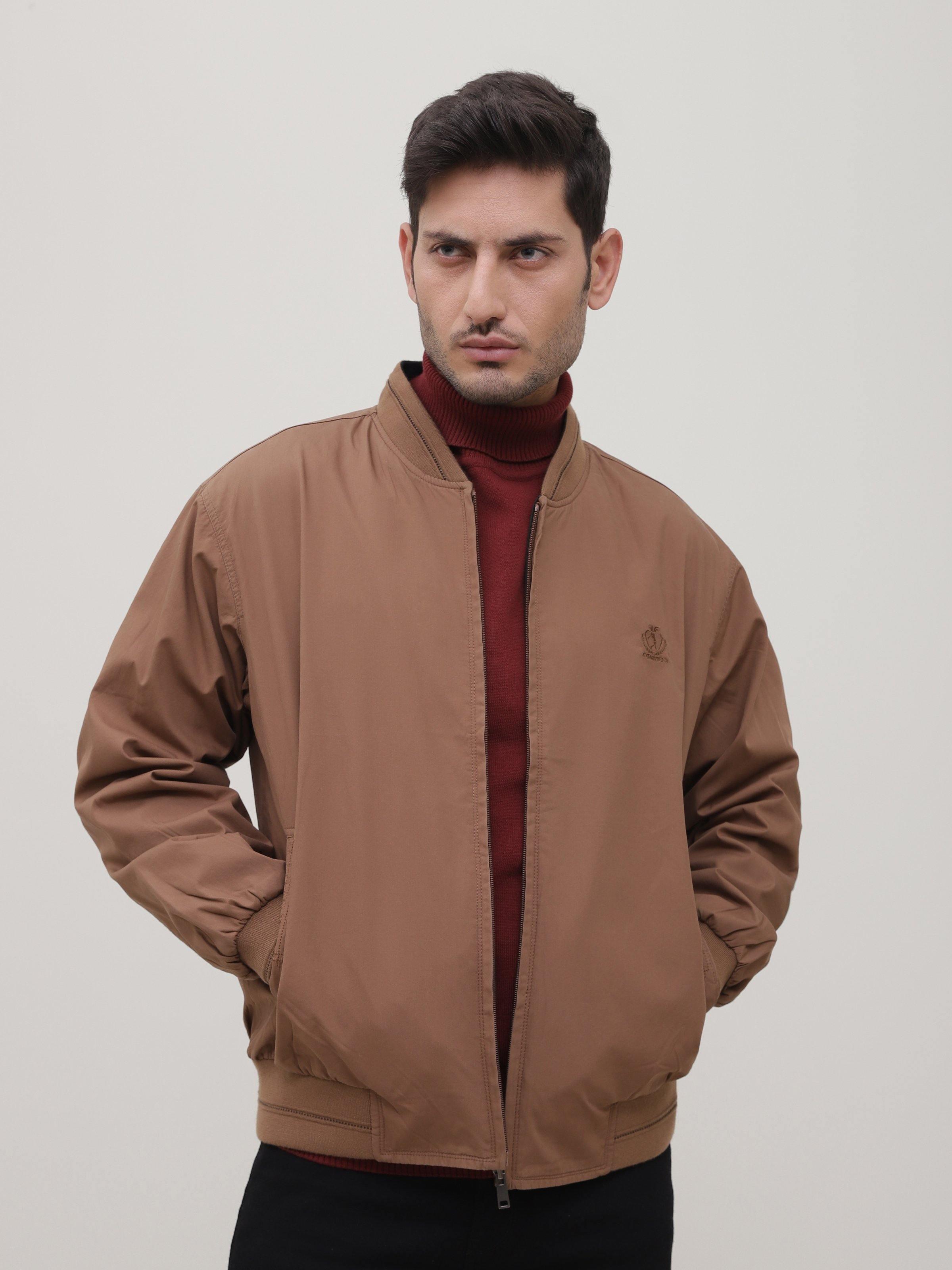 REVERSIBLE JACKET FULL SLEEVE KHAKI at Charcoal Clothing