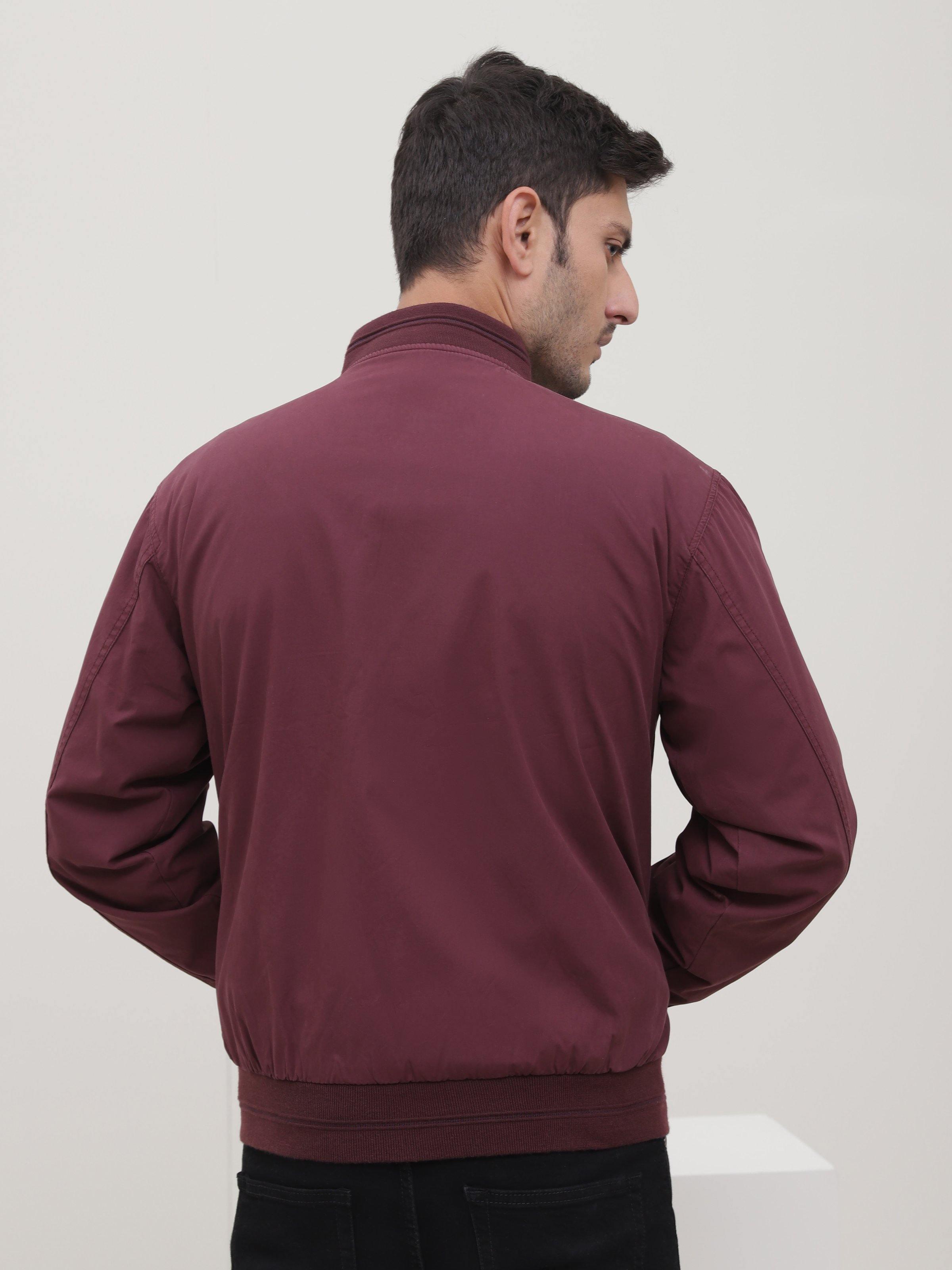 REVERSIBLE JACKET FULL SLEEVE MAROON at Charcoal Clothing