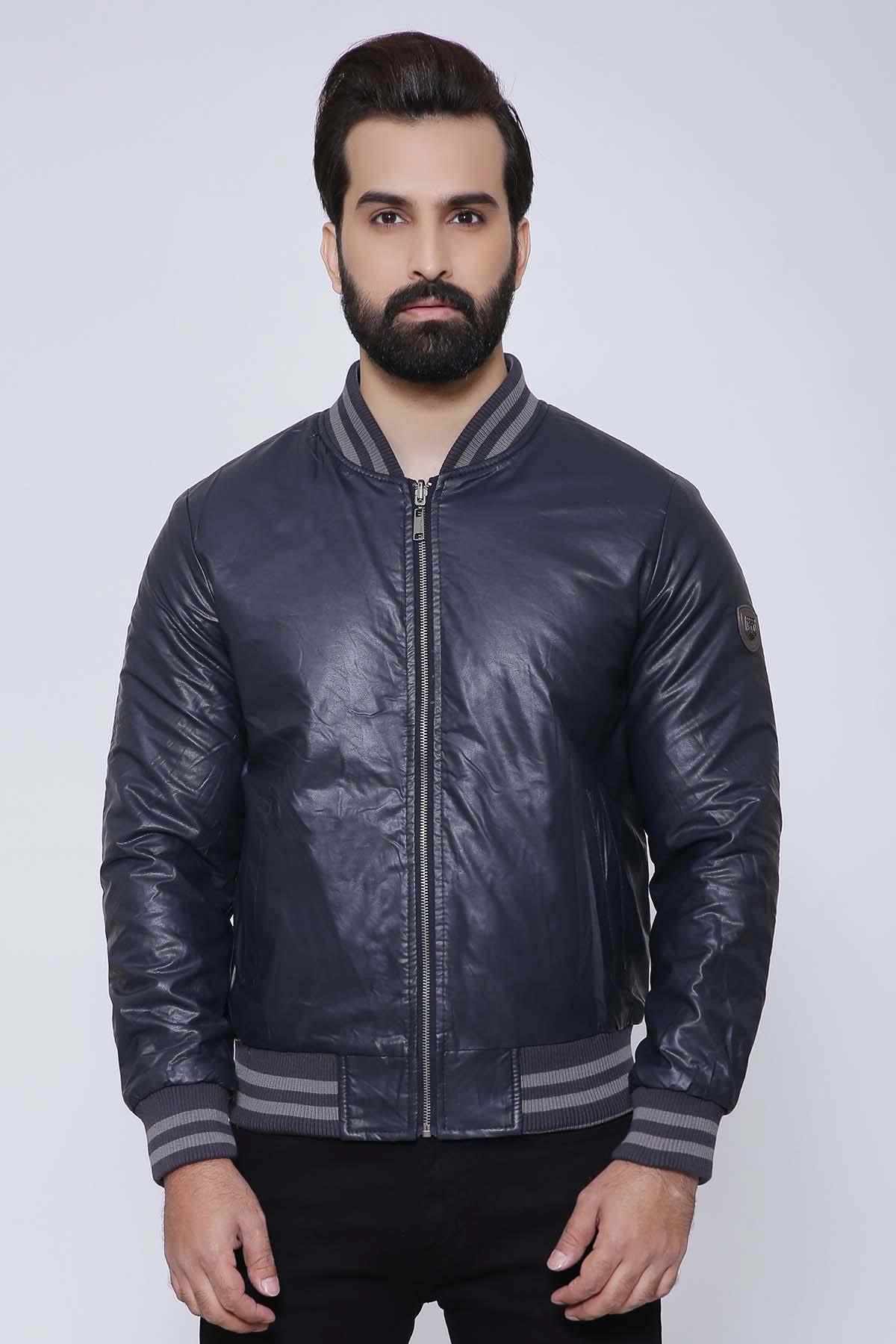 REVERSIBLE JACKET FULL SLEEVE NAVY GREY at Charcoal Clothing