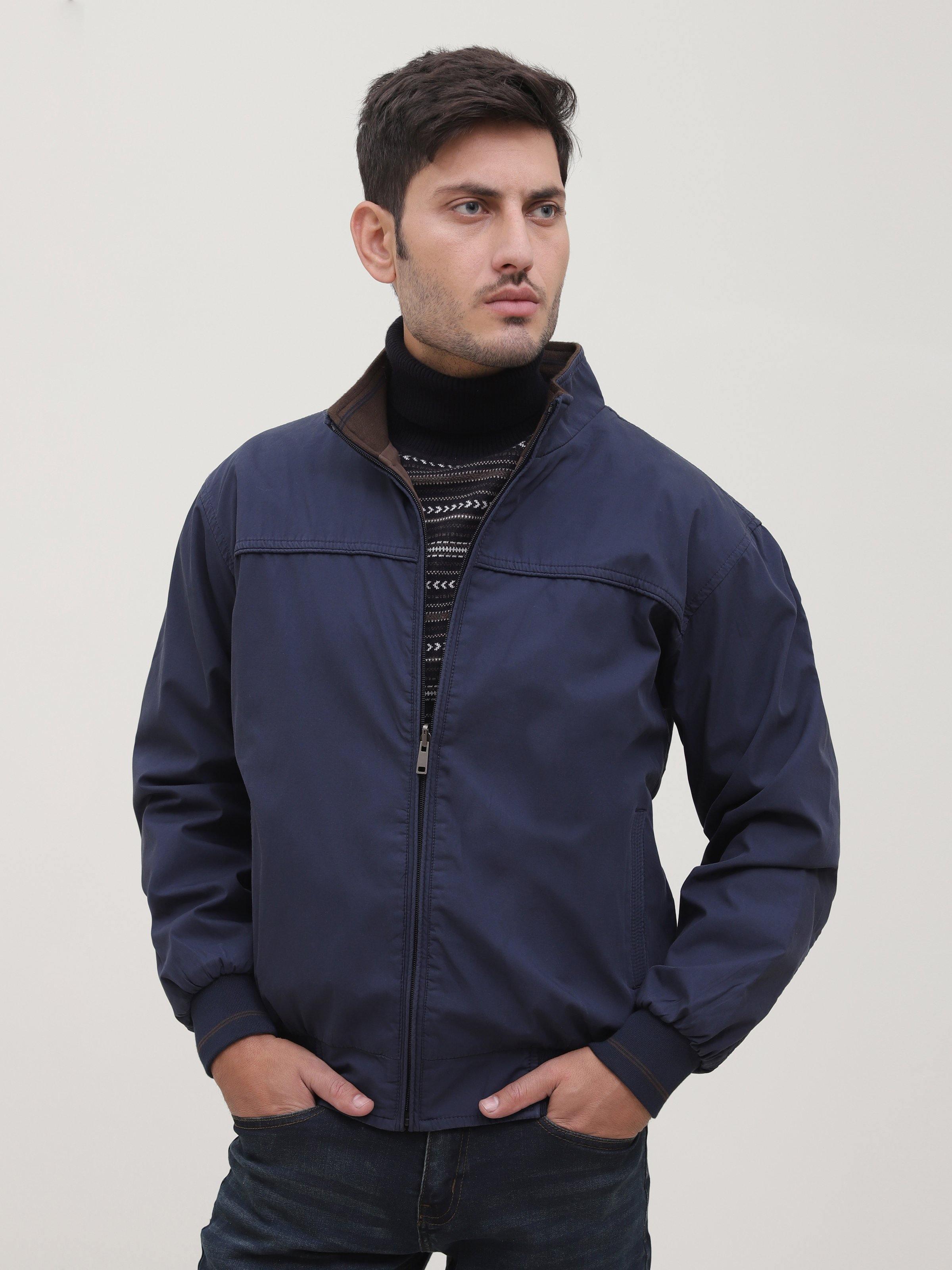 REVERSIBLE JACKET FULL SLEEVE NAVY at Charcoal Clothing