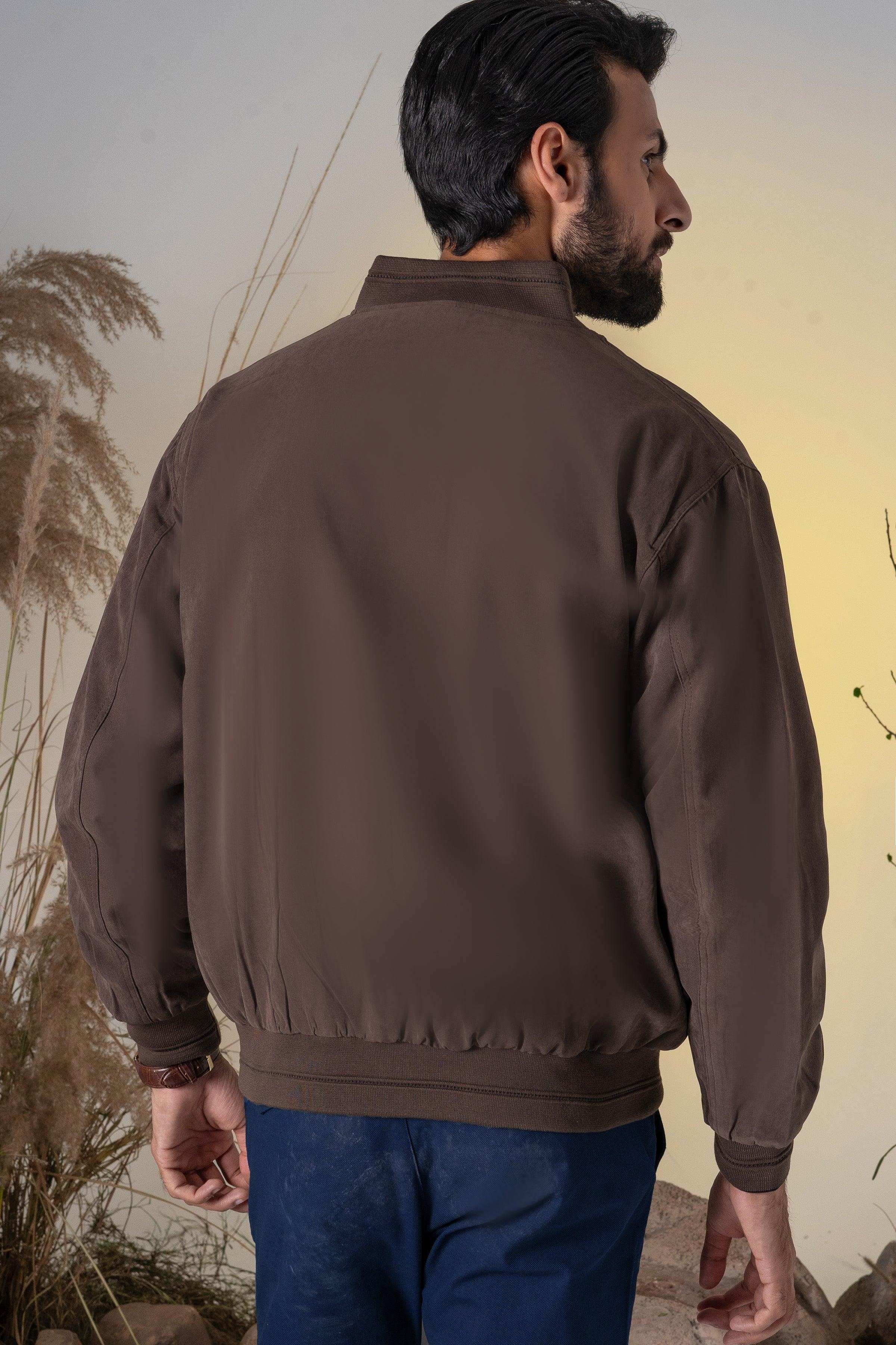 REVERSIBLE JACKET FULL SLEEVES BROWN BLACK at Charcoal Clothing