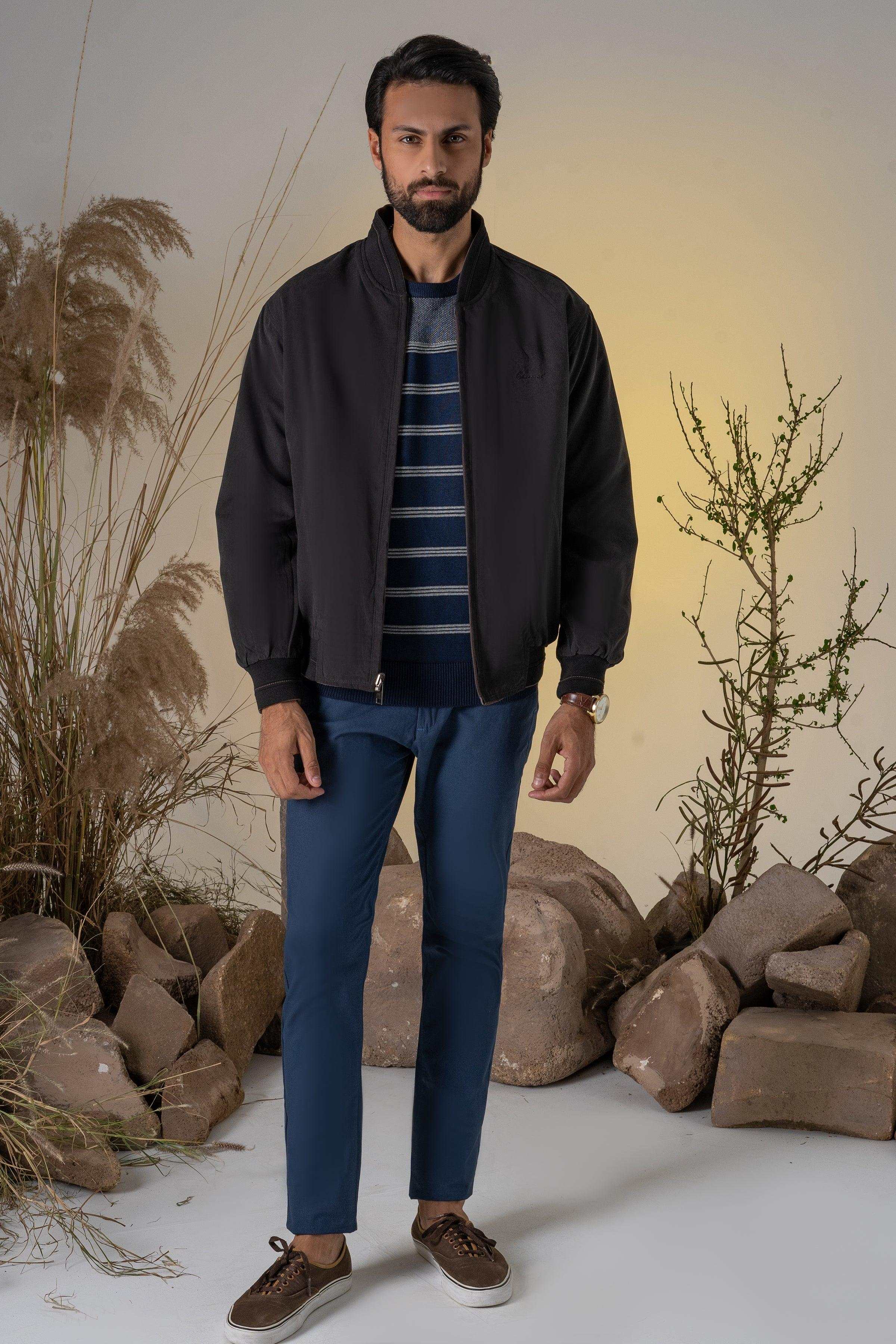 REVERSIBLE JACKET FULL SLEEVES BROWN BLACK at Charcoal Clothing