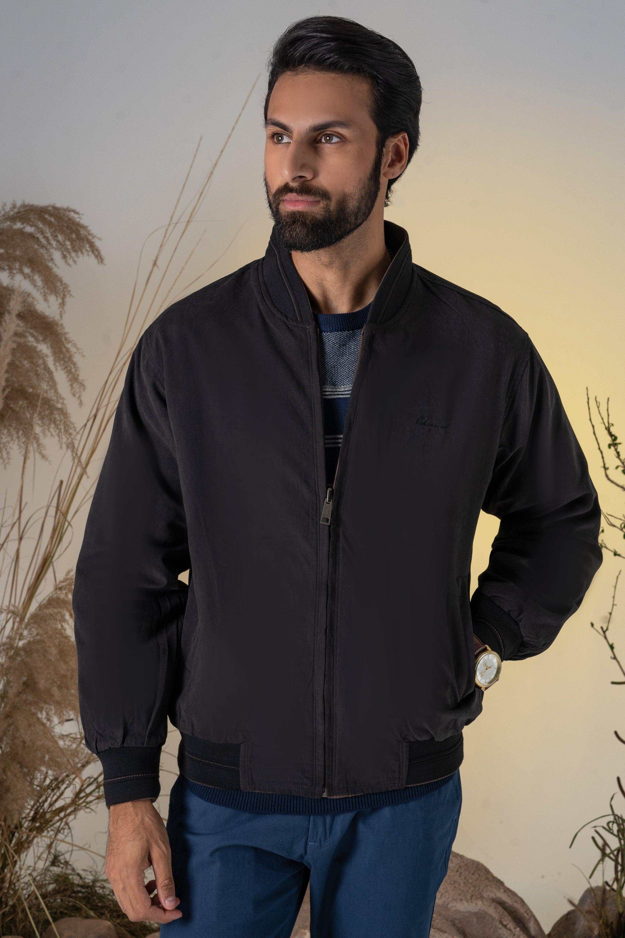 REVERSIBLE JACKET FULL SLEEVES BROWN BLACK at Charcoal Clothing