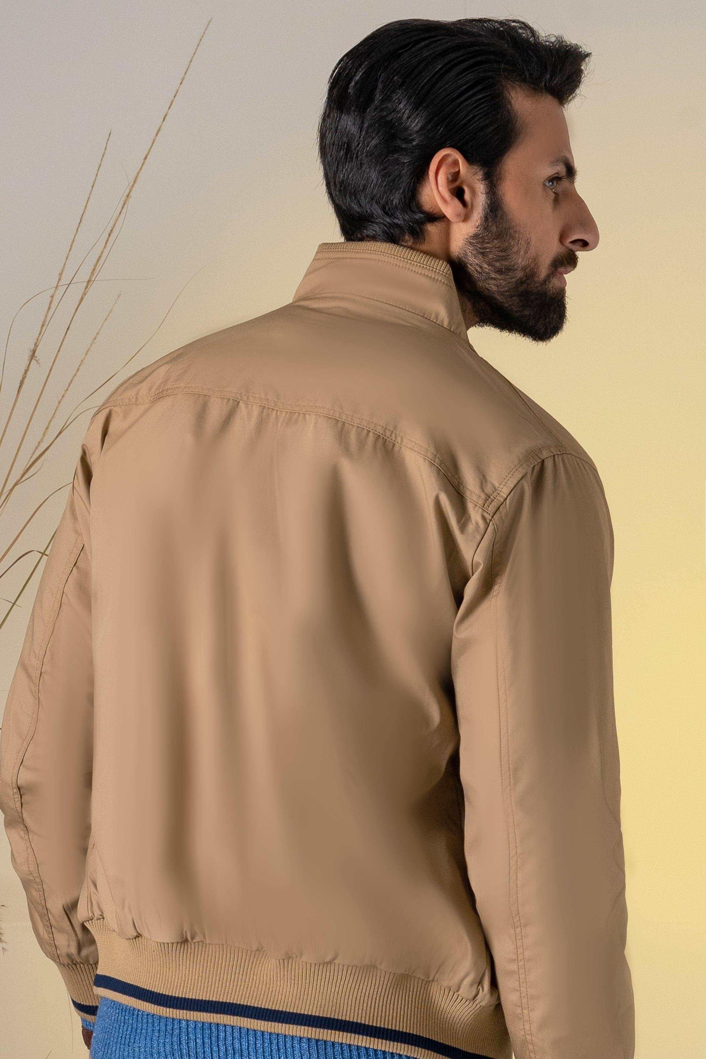 REVERSIBLE JACKET FULL SLEEVES KHAKI GREEN at Charcoal Clothing