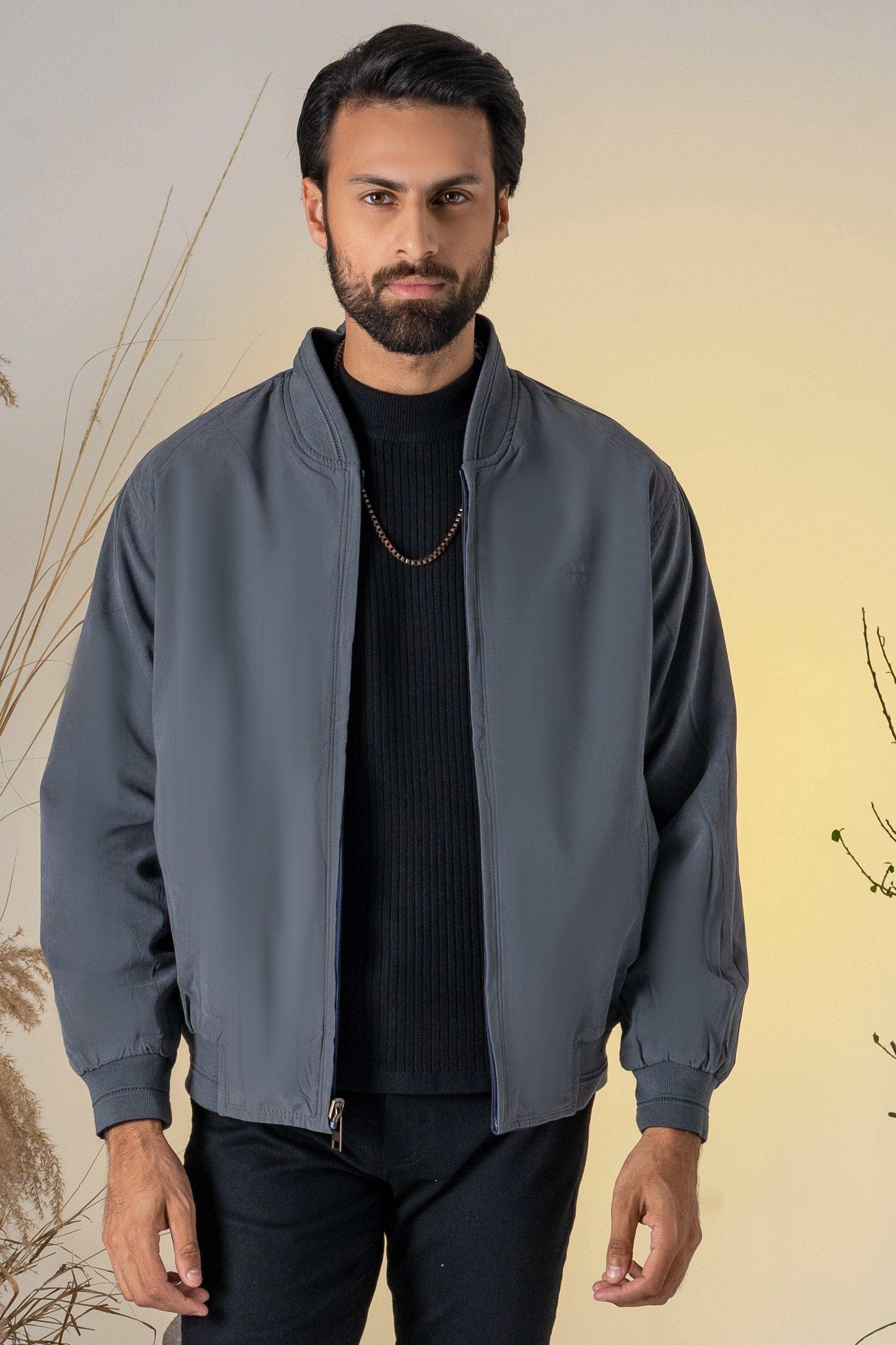 REVERSIBLE JACKET FULL SLEEVES NAVY GREY at Charcoal Clothing