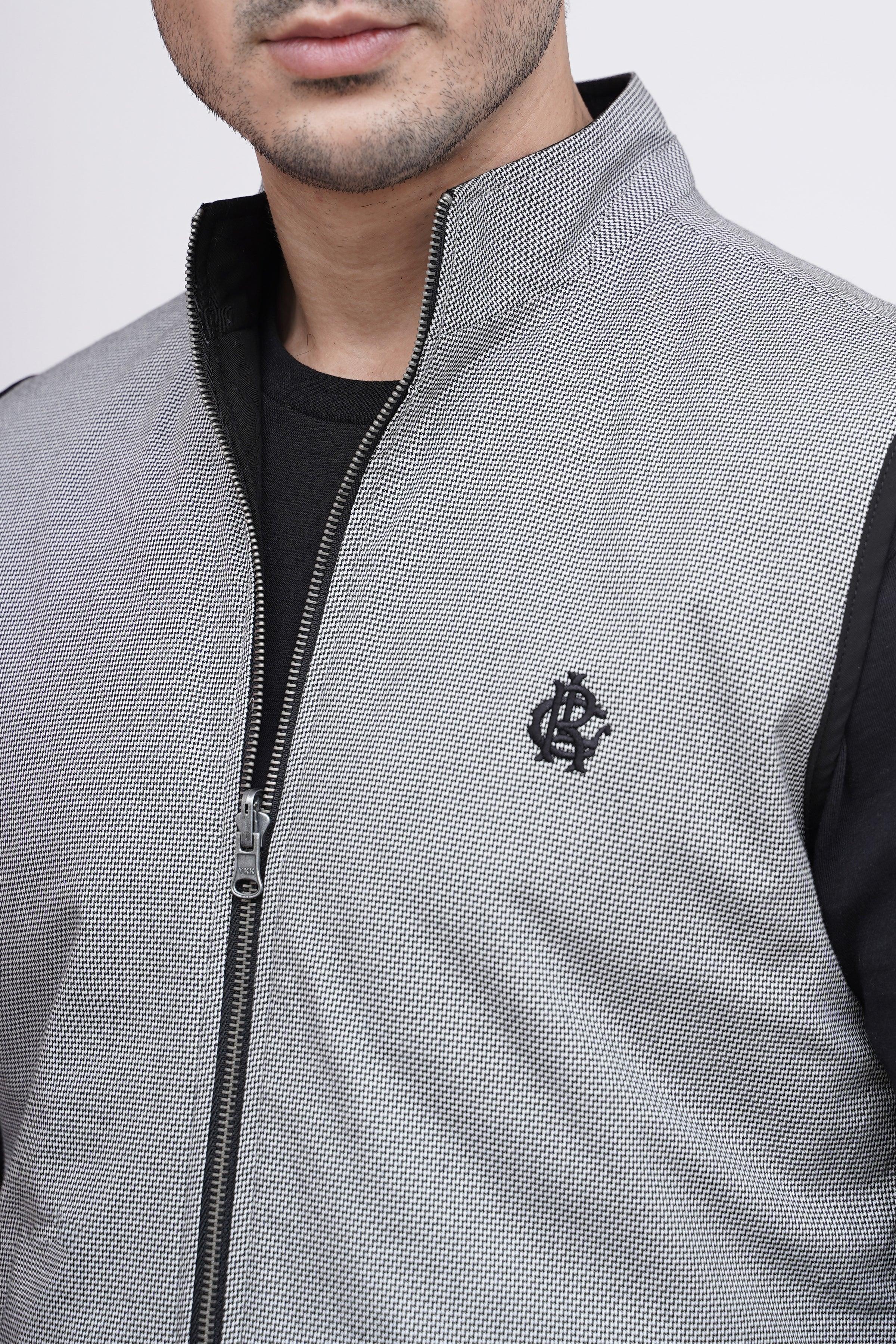 REVERSIBLE JACKET S/L BLACK WHITE at Charcoal Clothing