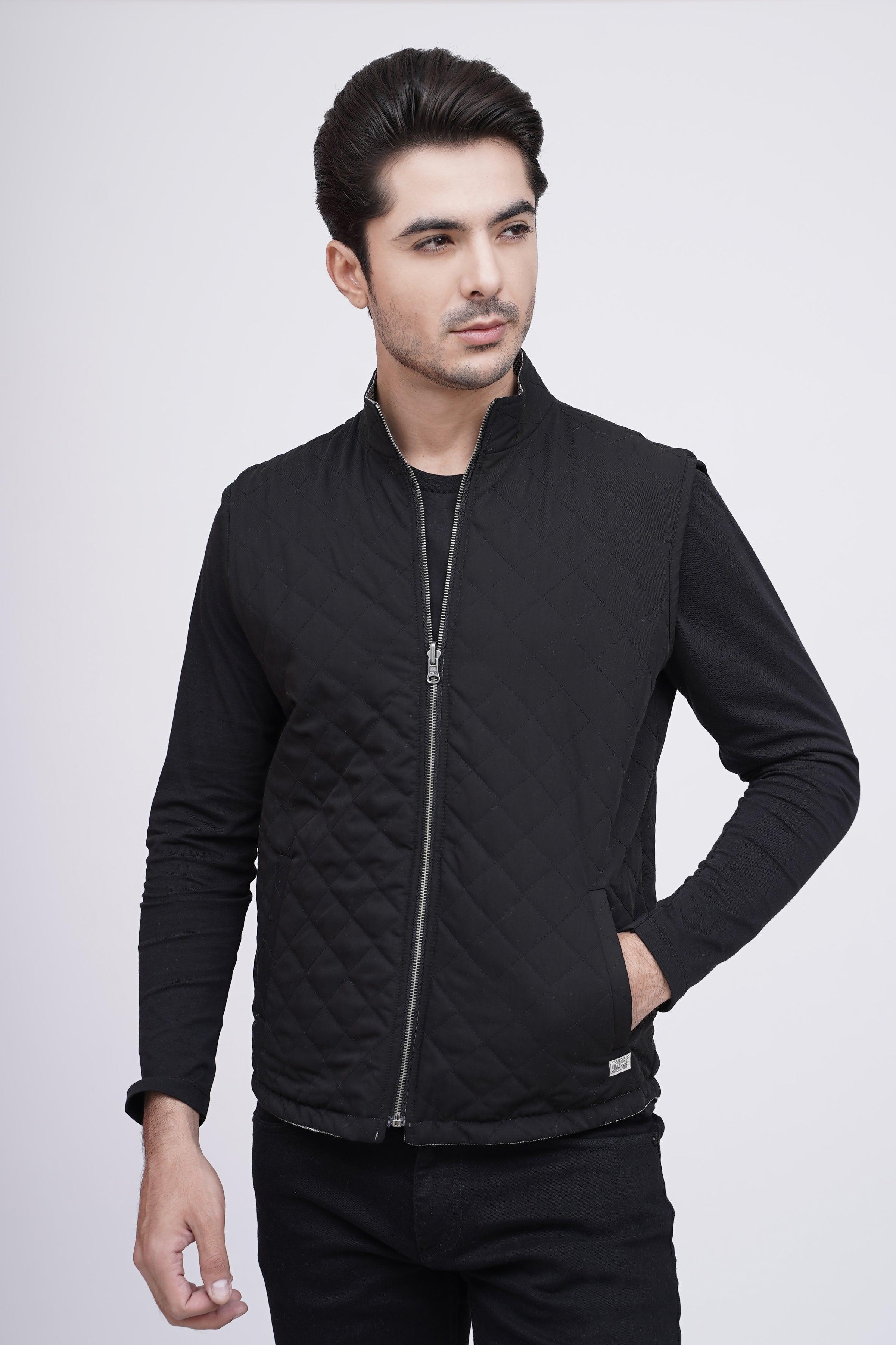 REVERSIBLE JACKET S/L BLACK WHITE at Charcoal Clothing