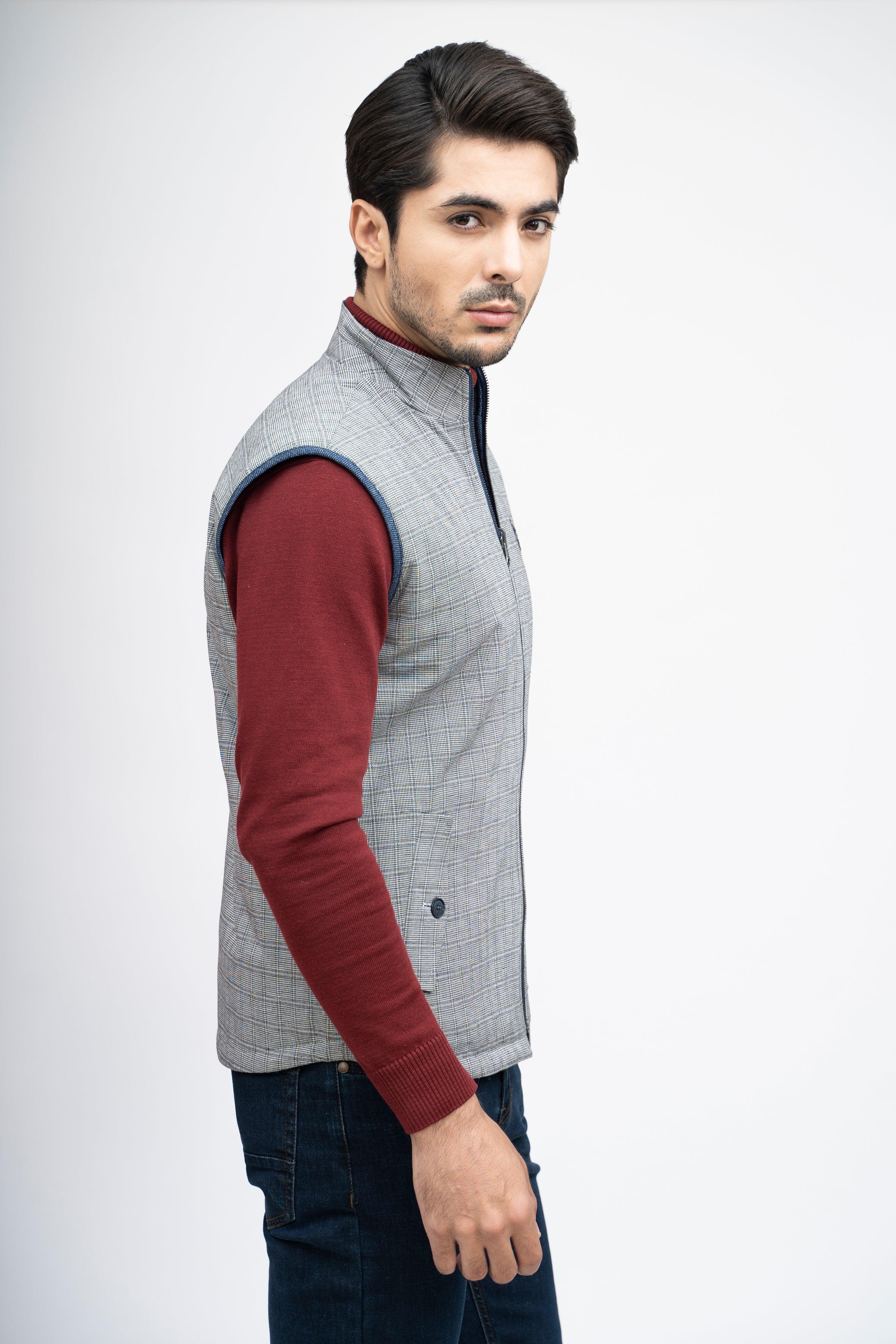 REVERSIBLE JACKET S/L BLACK WHITE at Charcoal Clothing