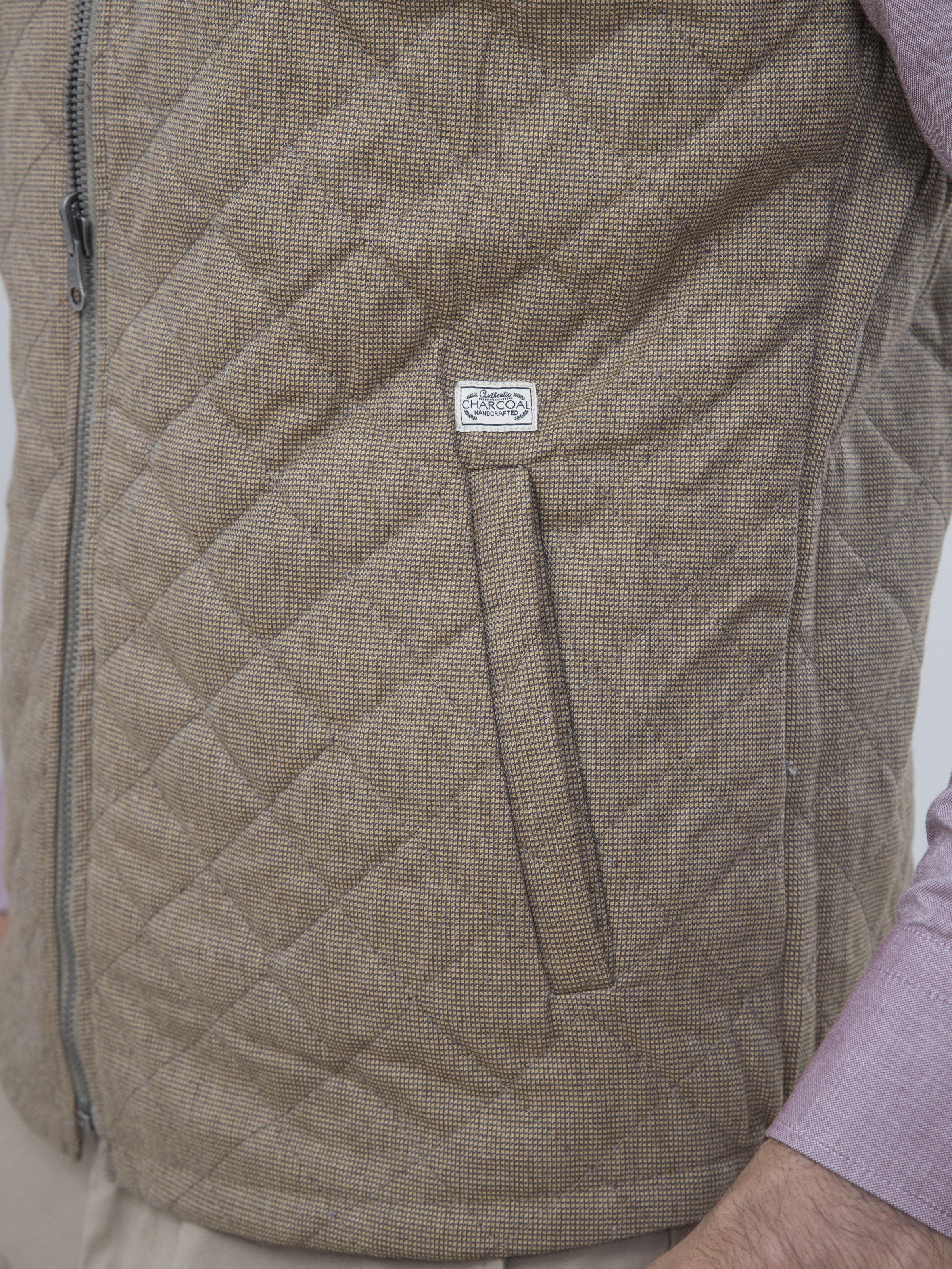 REVERSIBLE SLEEVELESS KHAKI GREY at Charcoal Clothing