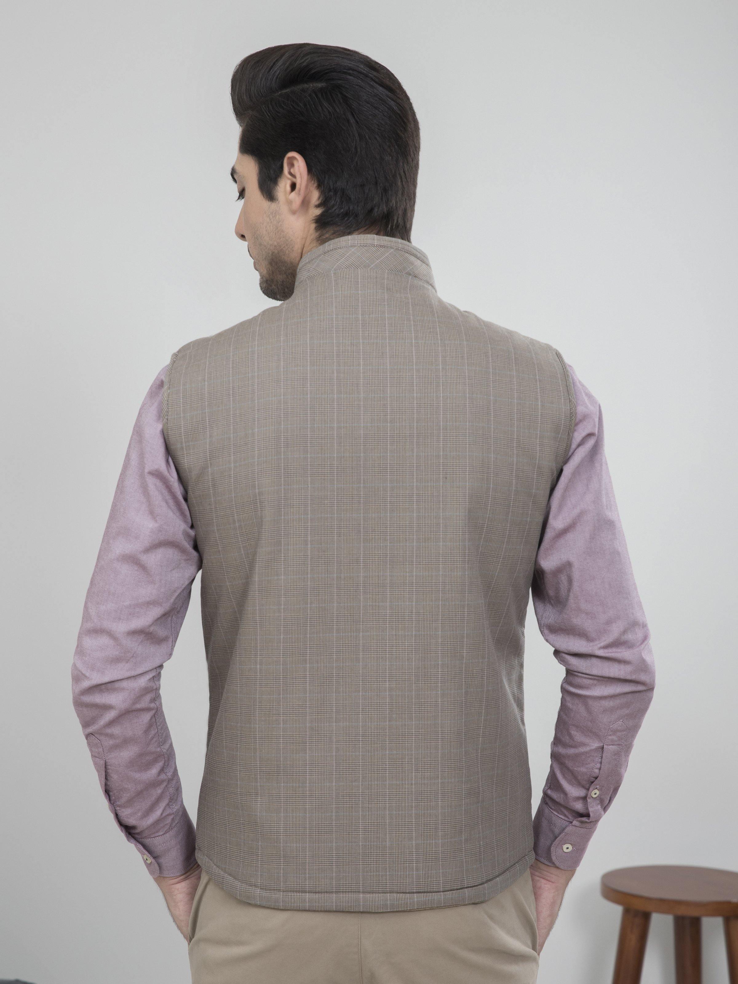 REVERSIBLE SLEEVELESS KHAKI GREY at Charcoal Clothing