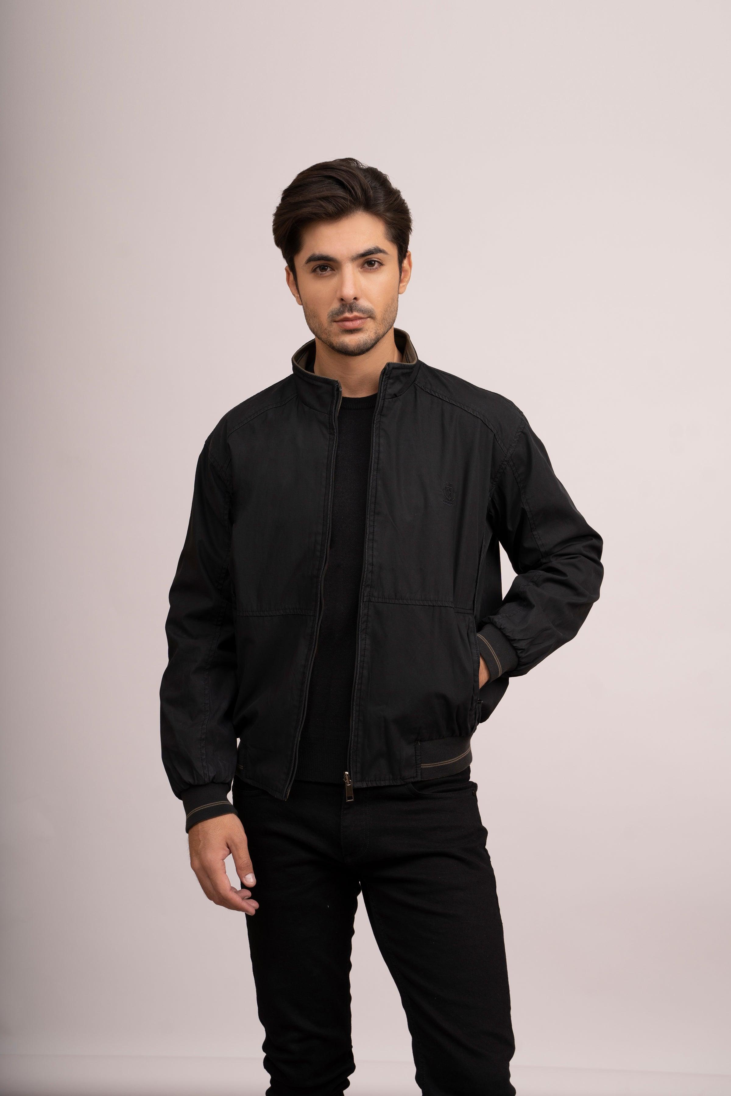REVESIBLE JACKET F/S BLACK GREEN at Charcoal Clothing