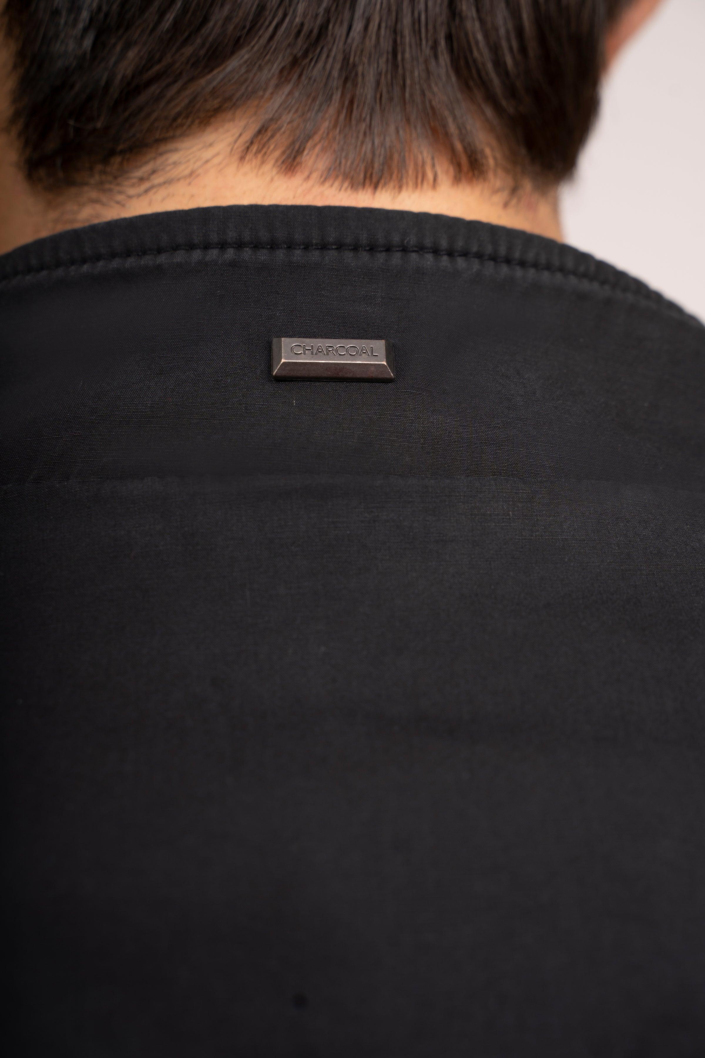 REVESIBLE JACKET F/S BLACK GREEN at Charcoal Clothing