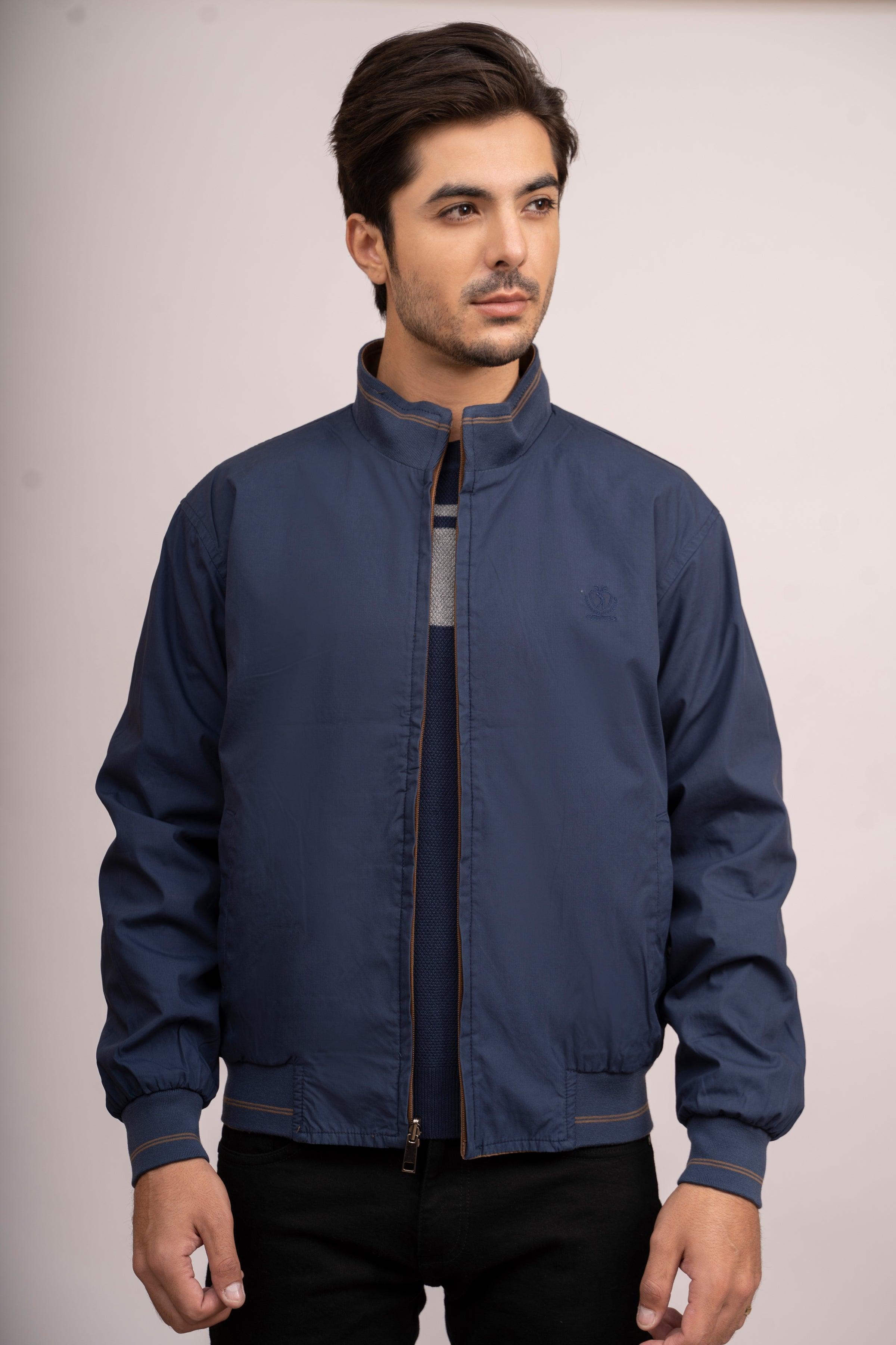 REVESIBLE JACKET F/S BROWN NAVY at Charcoal Clothing