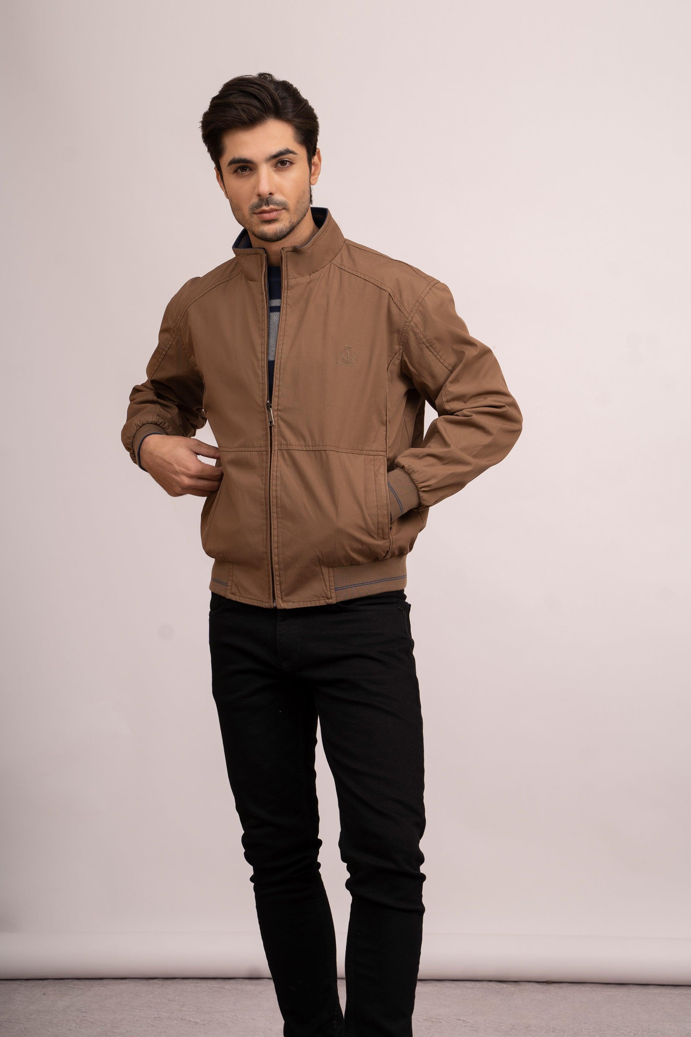 REVESIBLE JACKET F/S BROWN NAVY at Charcoal Clothing