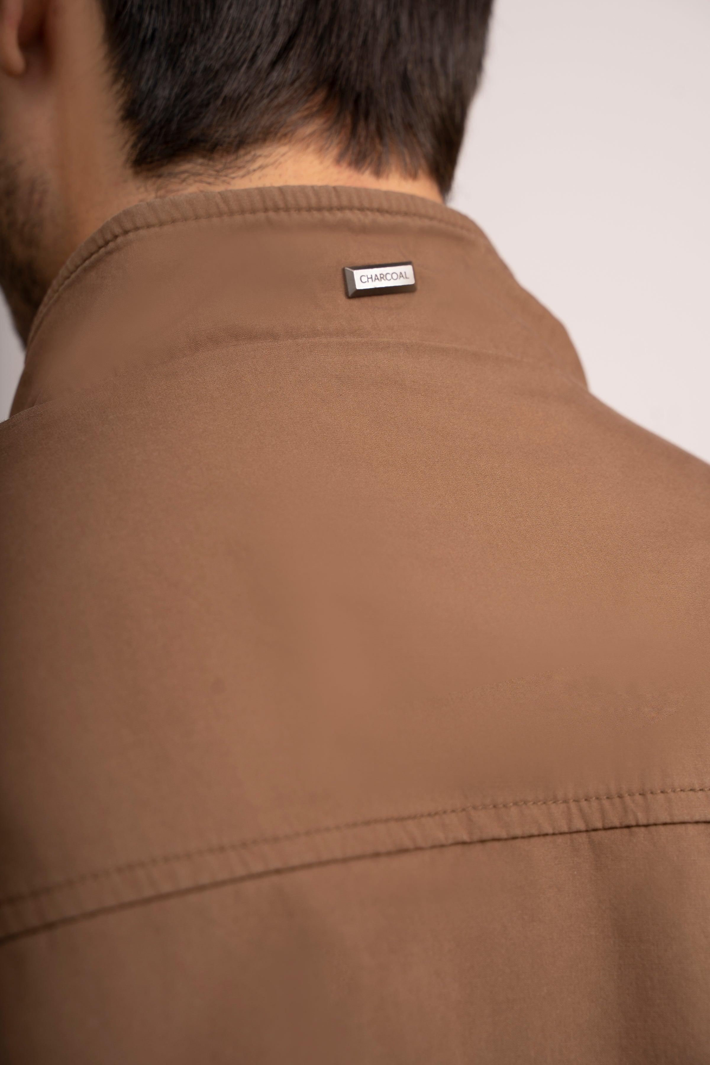 REVESIBLE JACKET F/S BROWN NAVY at Charcoal Clothing