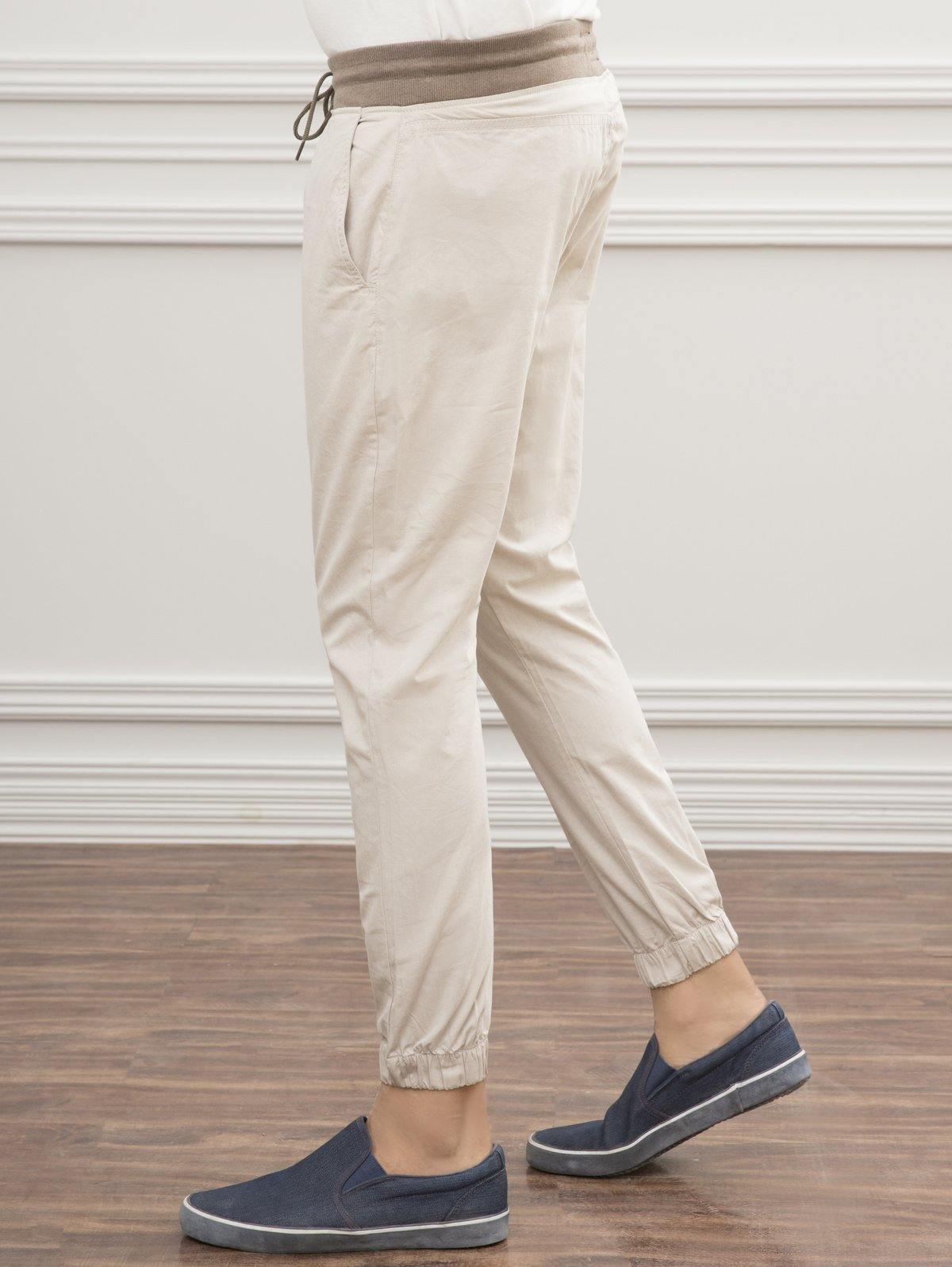 SELF CHECK SLIM FIT TROUSER LIGHT KHAKI at Charcoal Clothing