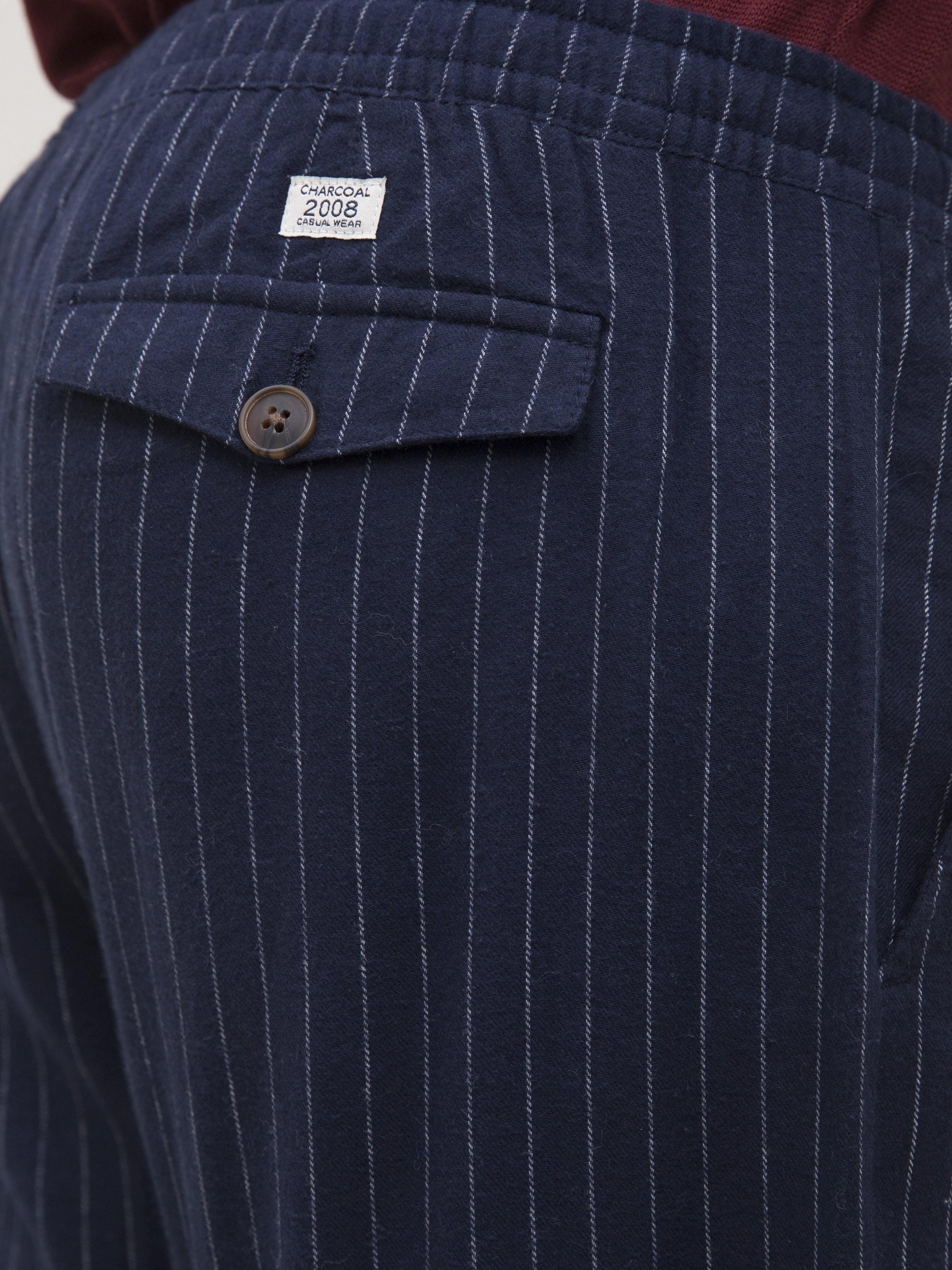 SELF LINING CASUAL TROUSER NAVY at Charcoal Clothing