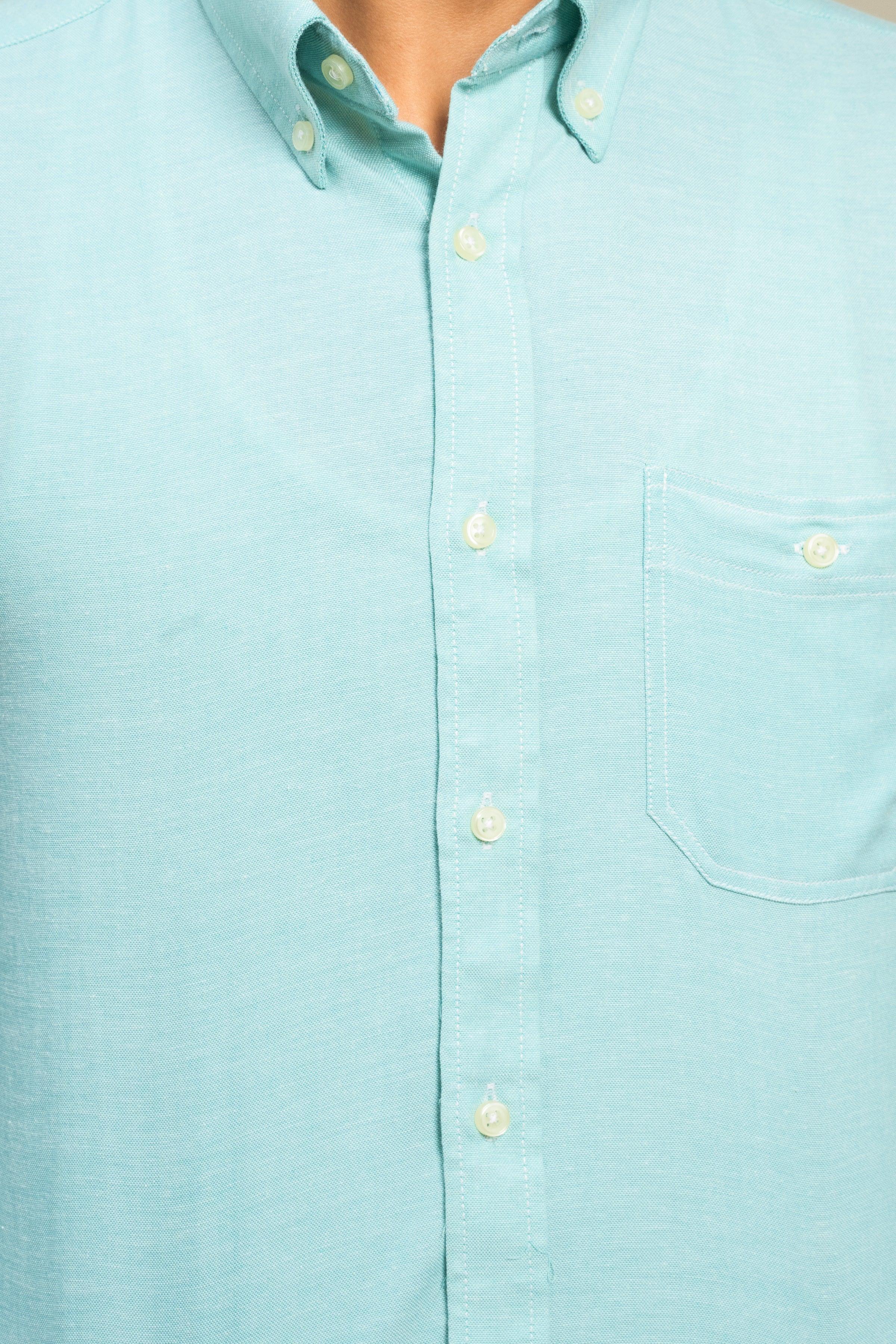SEMI CASUAL SHIRT GREEN at Charcoal Clothing
