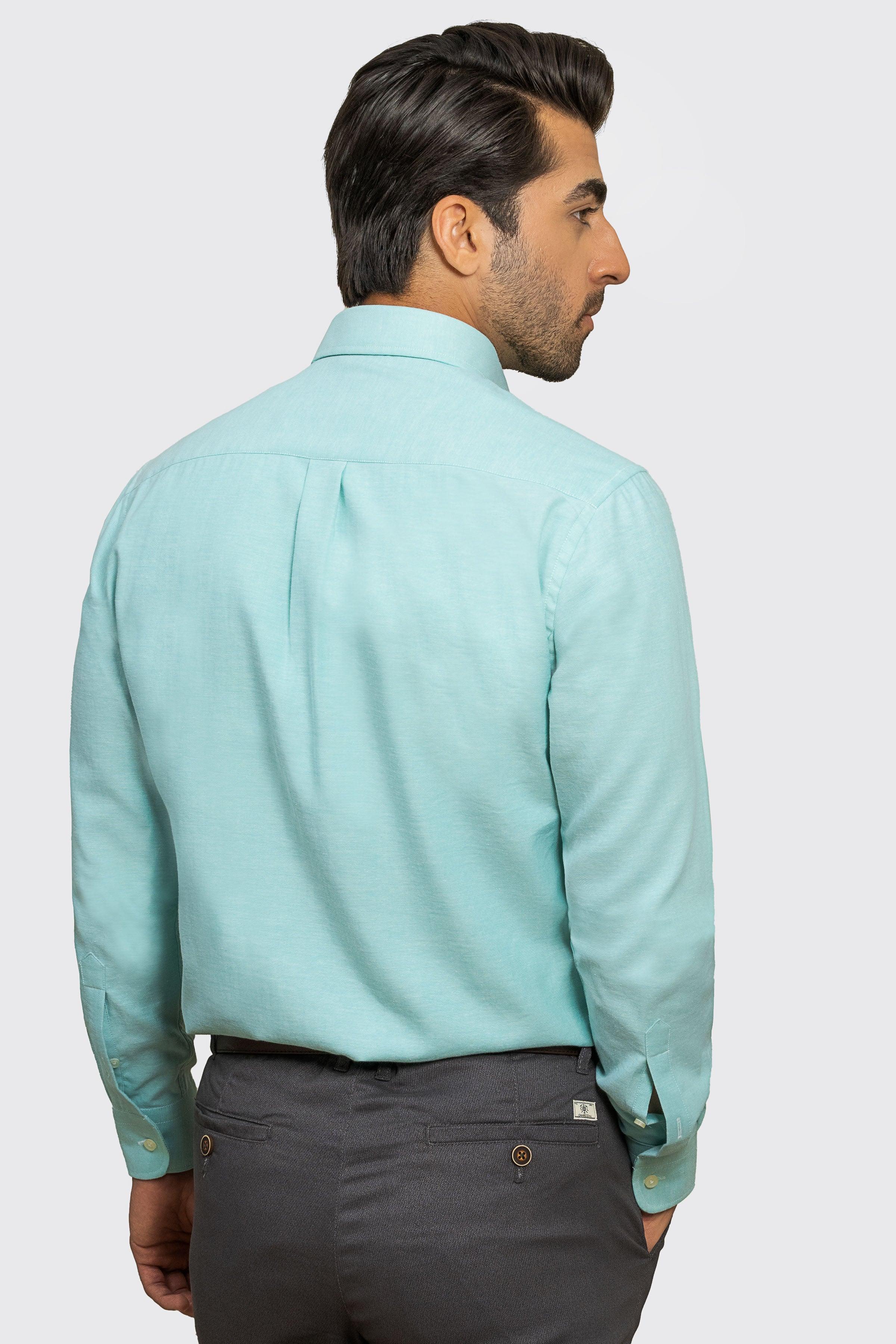 SEMI CASUAL SHIRT GREEN at Charcoal Clothing