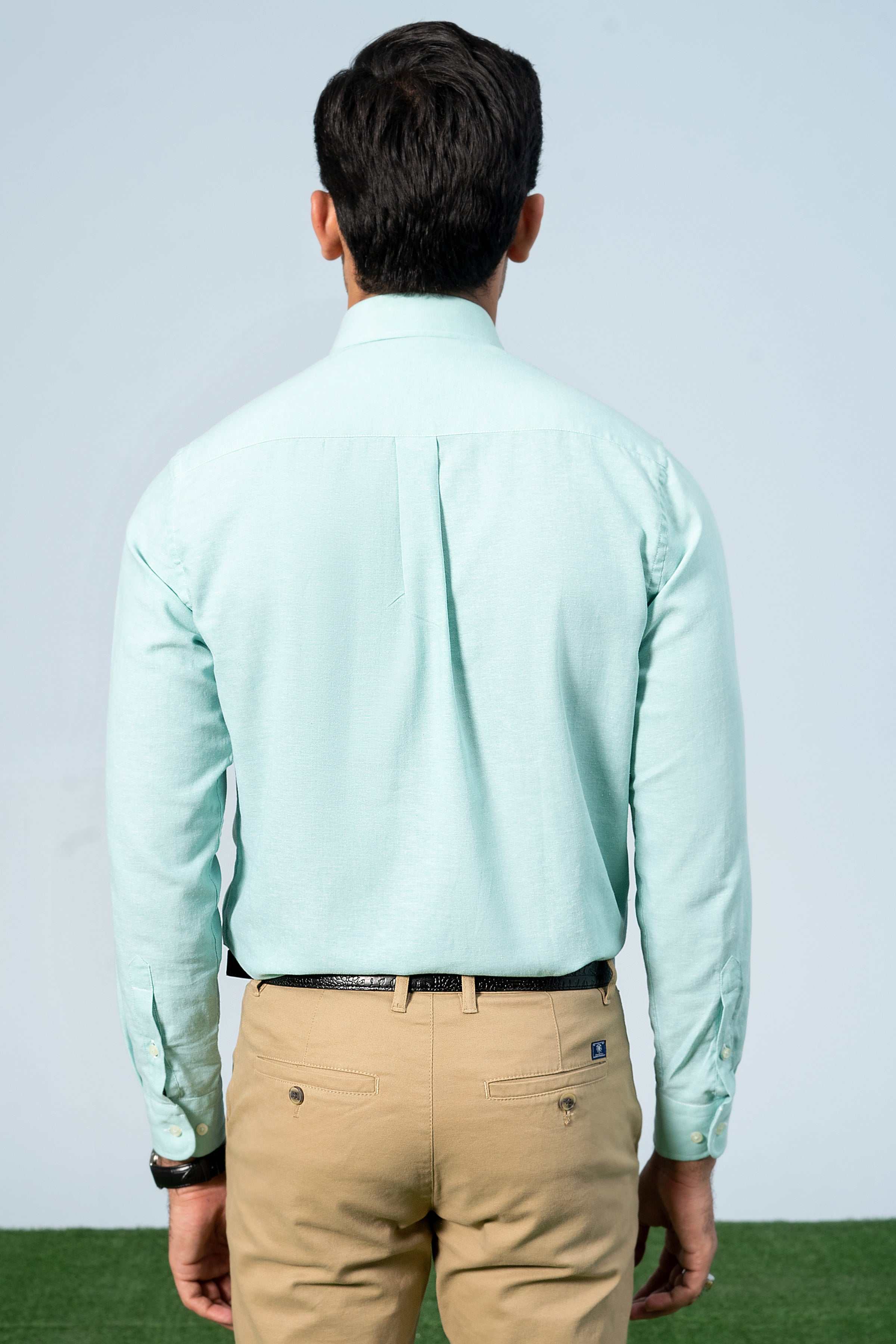 SEMI CASUAL SHIRT GREEN at Charcoal Clothing