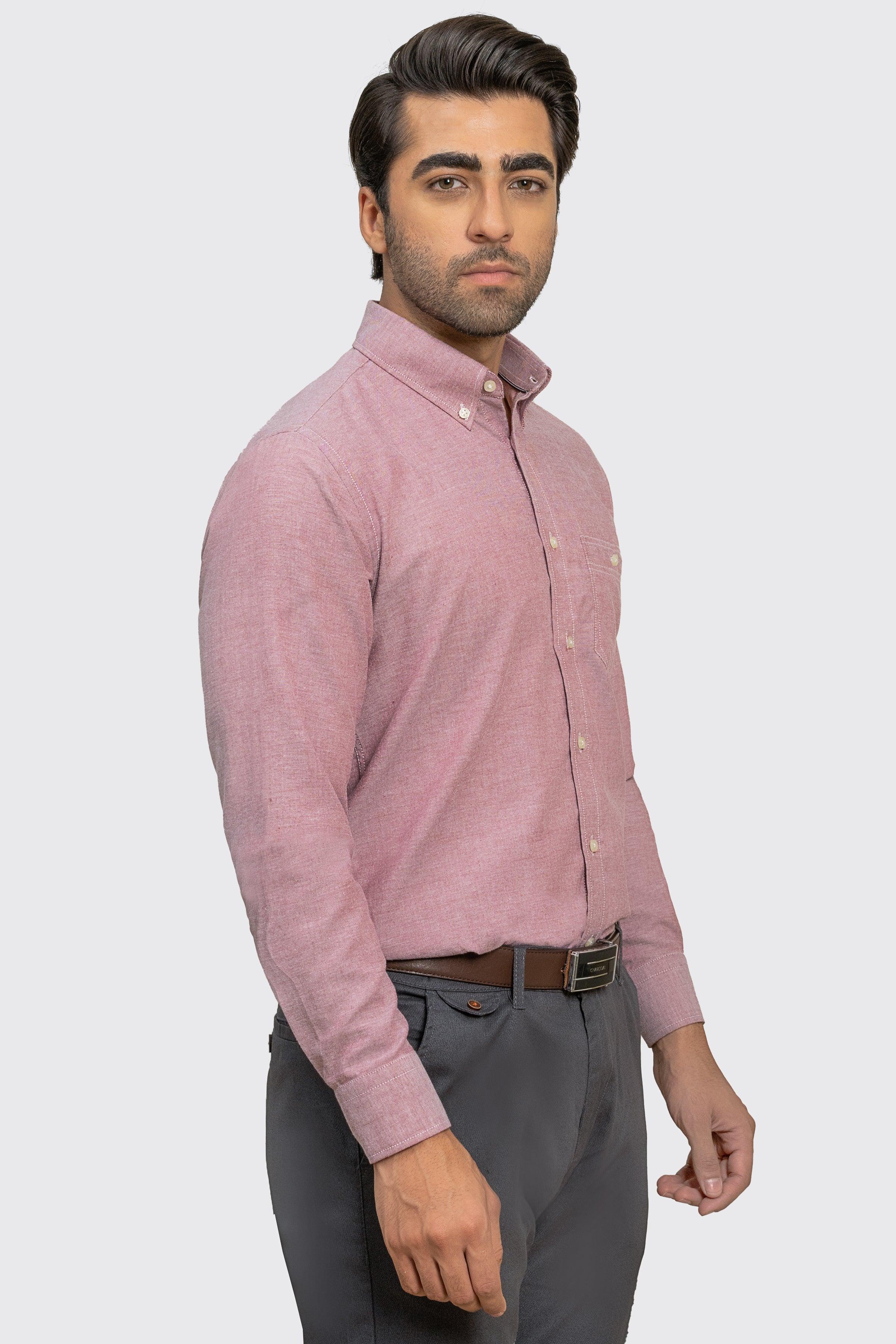SEMI CASUAL SHIRT MAROON at Charcoal Clothing