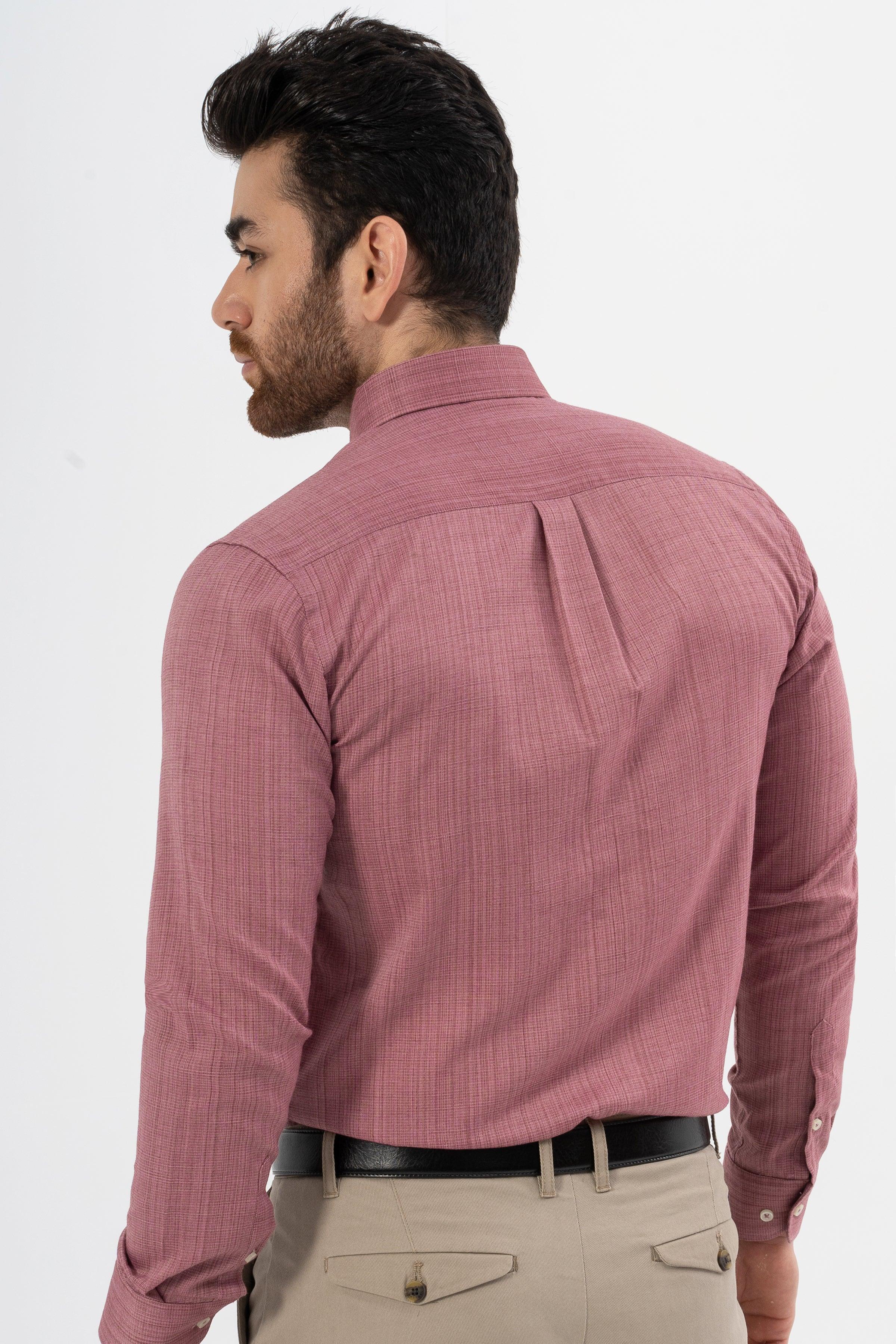 SEMI CASUAL SHIRT MAROON at Charcoal Clothing