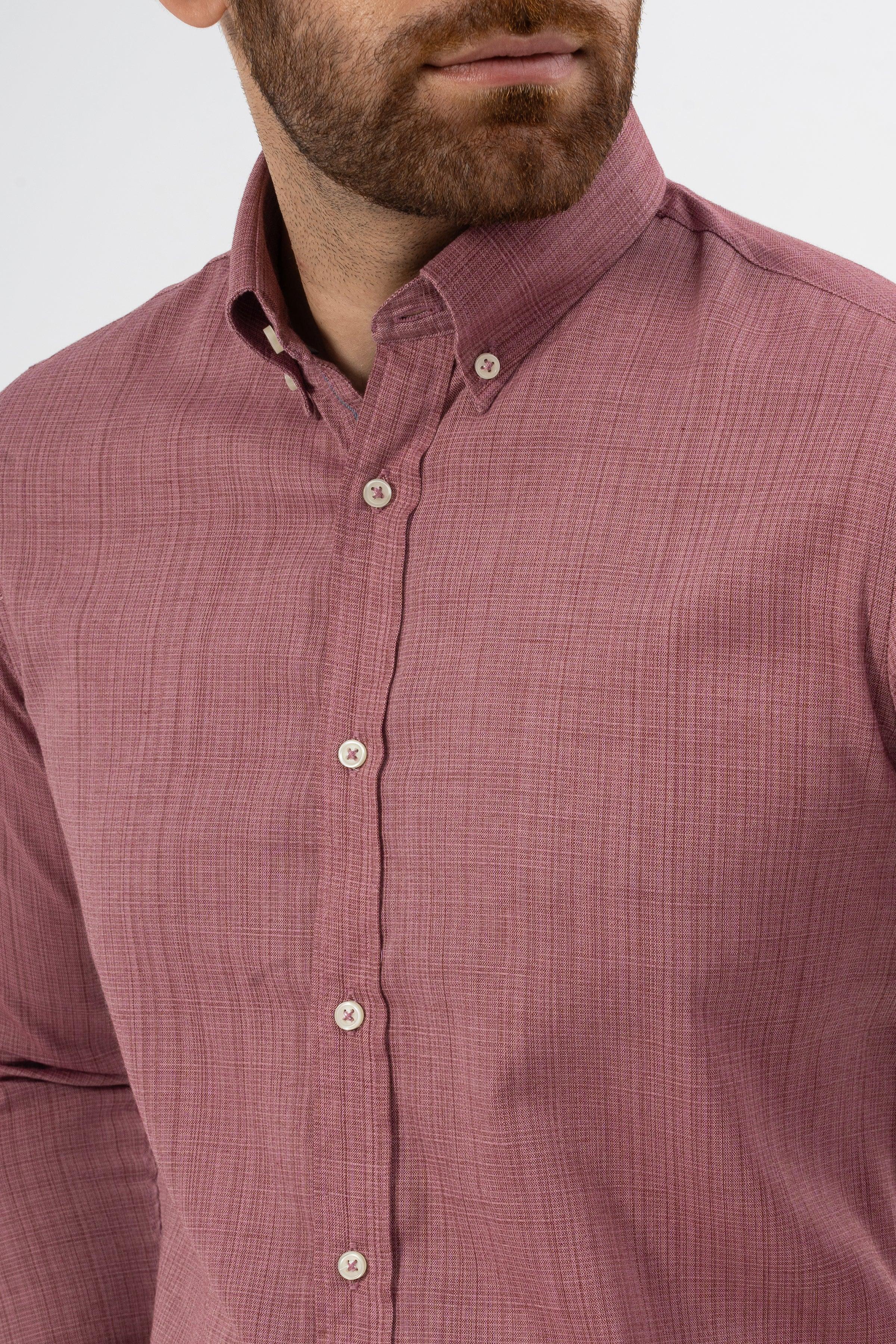 SEMI CASUAL SHIRT MAROON at Charcoal Clothing