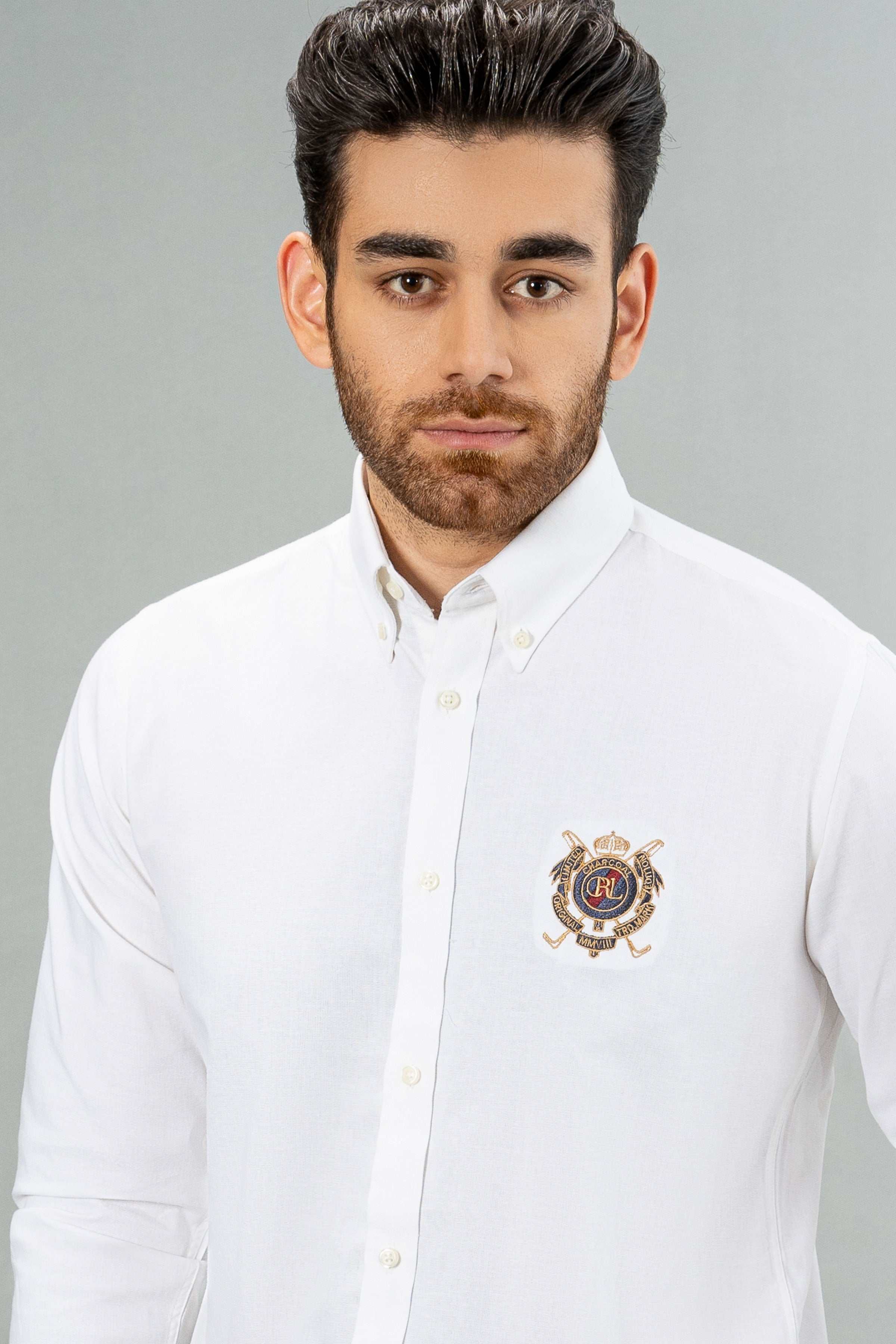 SEMI CASUAL SHIRT WHITE at Charcoal Clothing