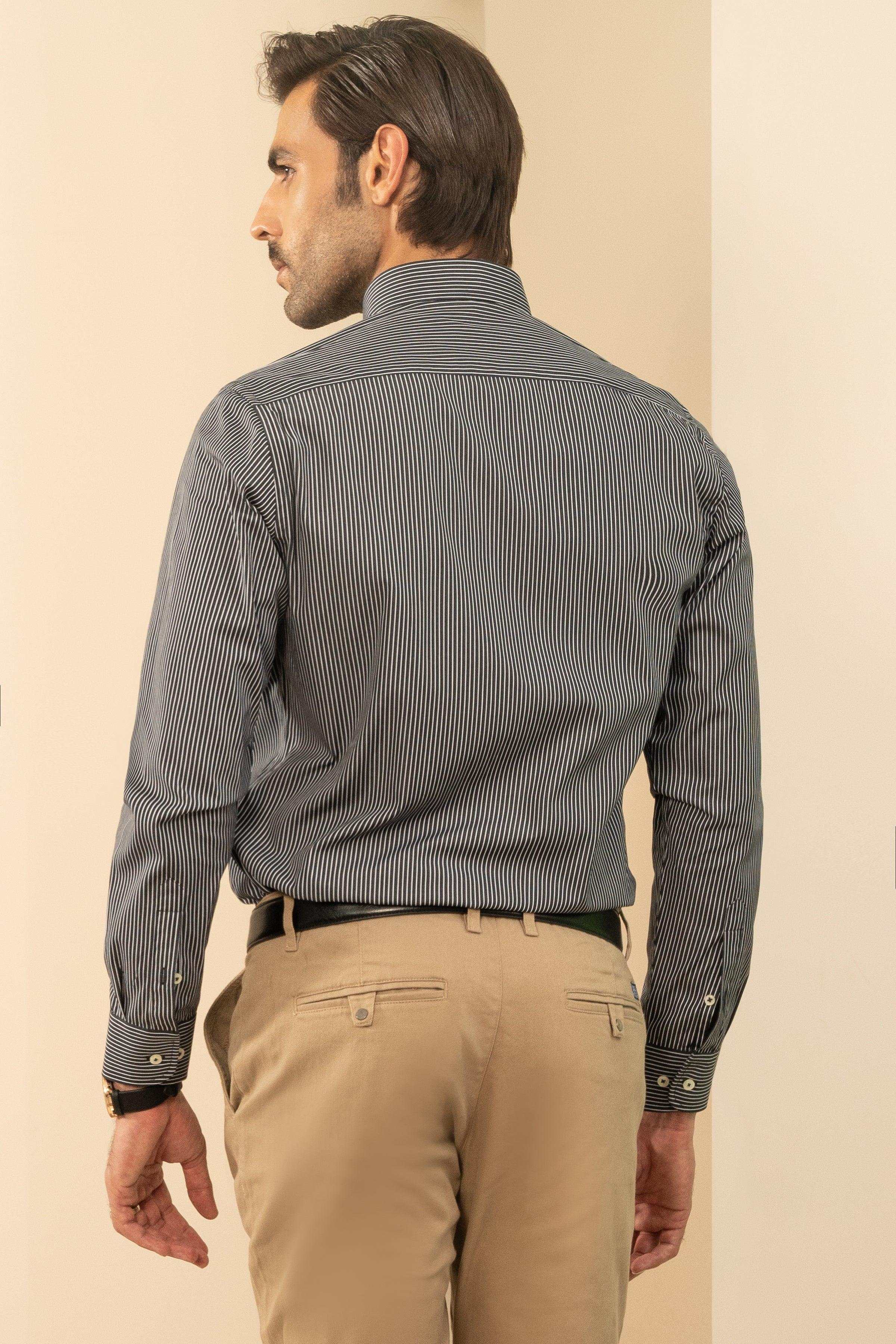 SEMI FORMAL BLACK WHITE LINE at Charcoal Clothing