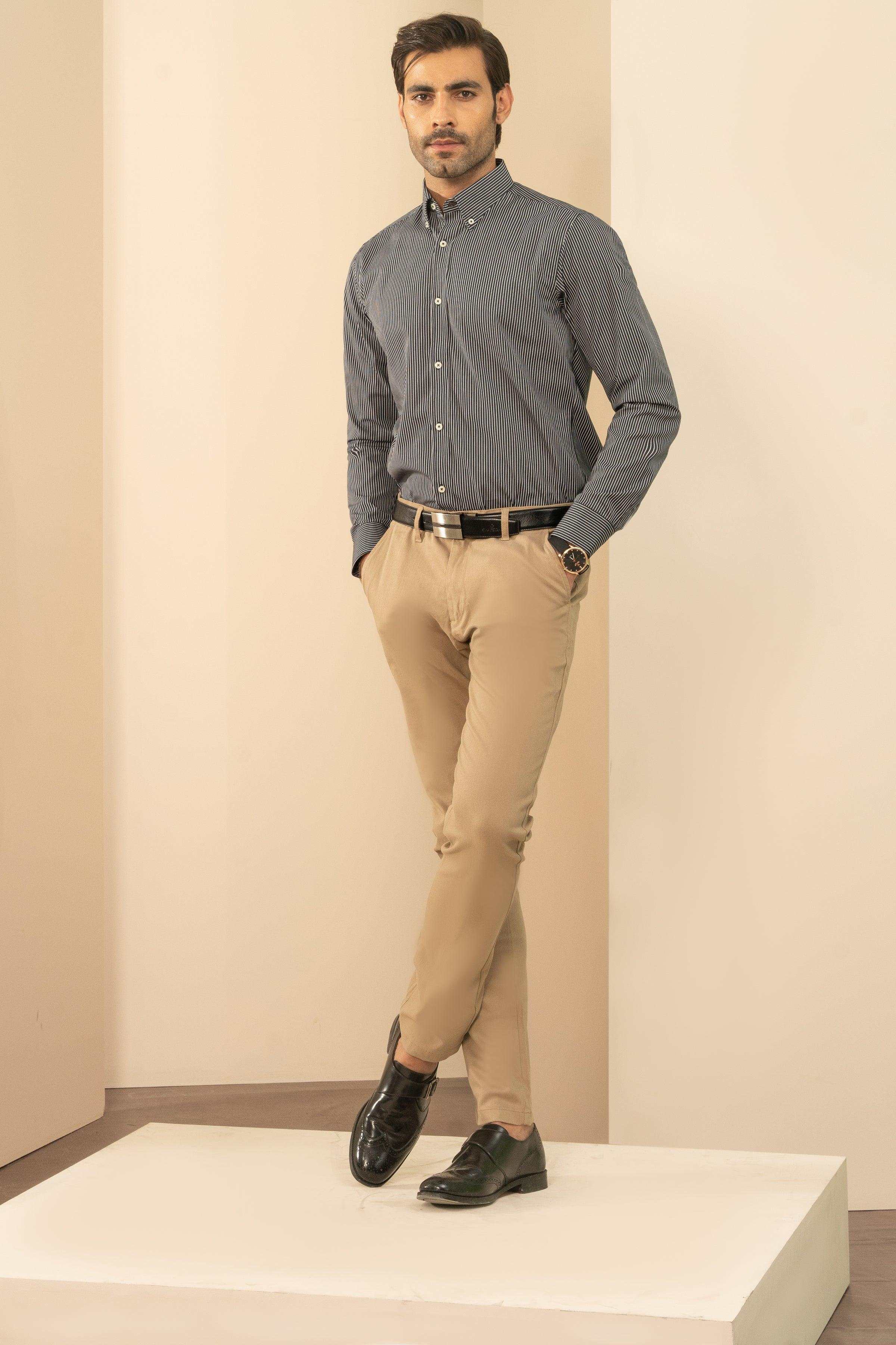 SEMI FORMAL BLACK WHITE LINE at Charcoal Clothing