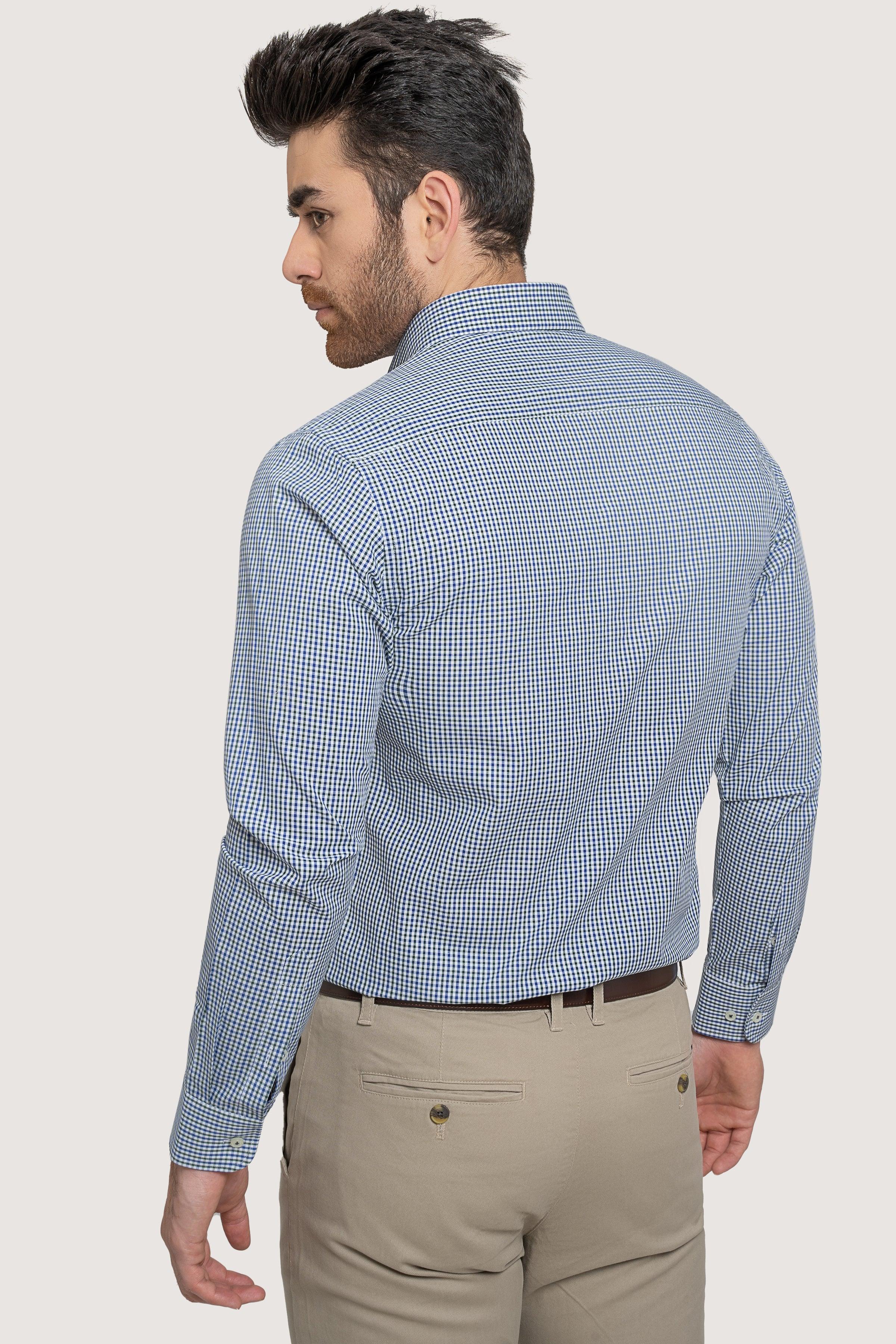 SEMI FORMAL BLUE CHECK at Charcoal Clothing