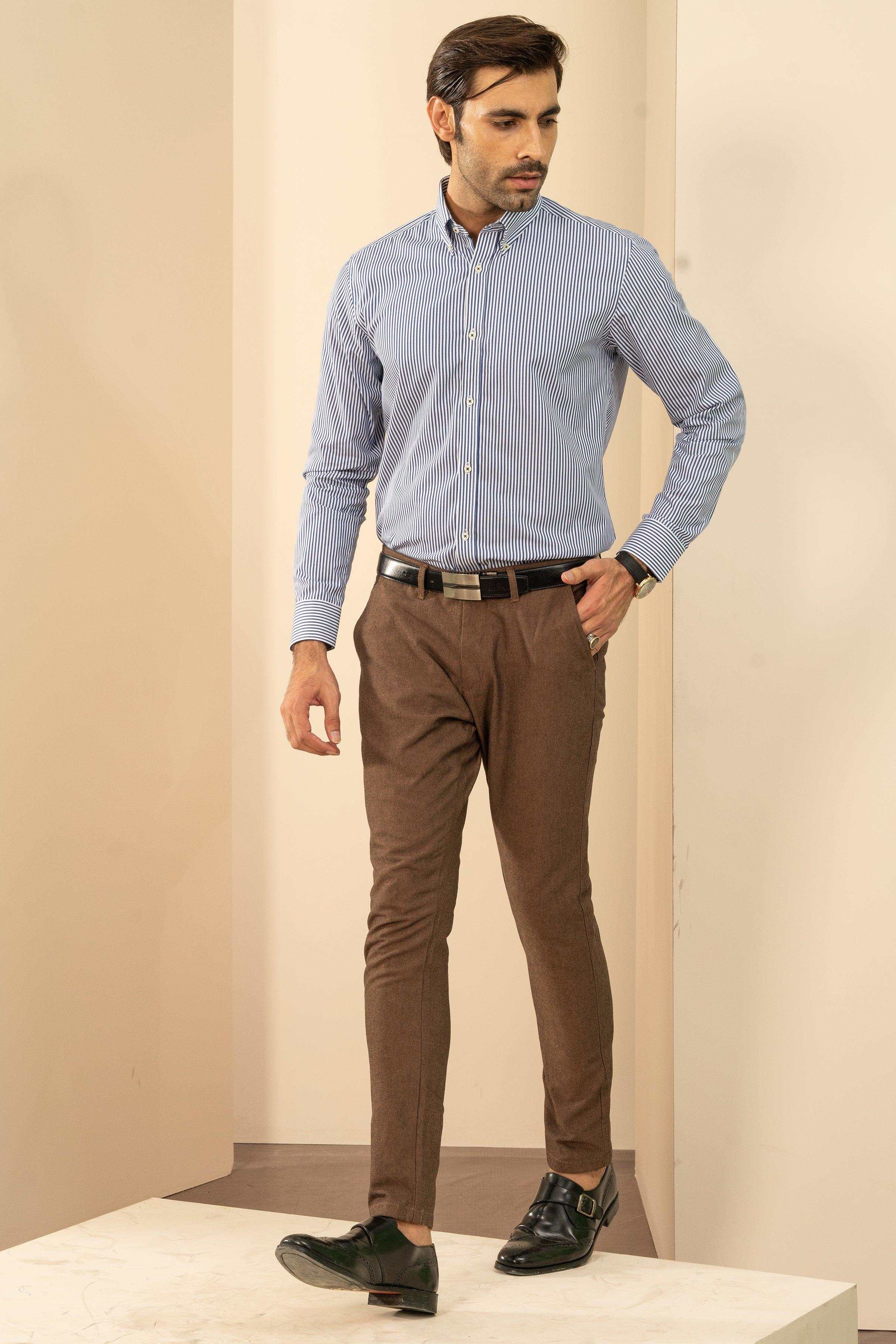 SEMI FORMAL BLUE WHITE LINE at Charcoal Clothing