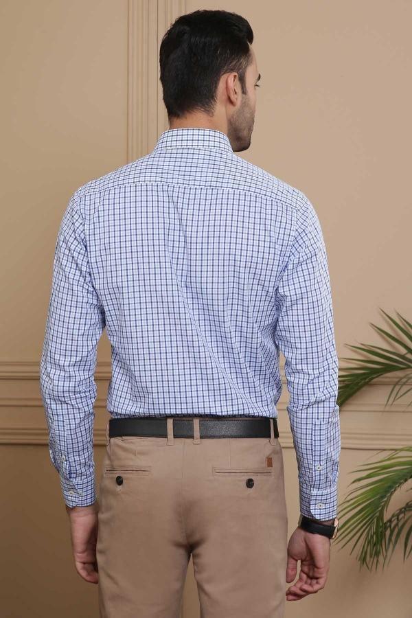 SEMI FORMAL FULL SLEEVE SLIM FIT SKY BLUE at Charcoal Clothing