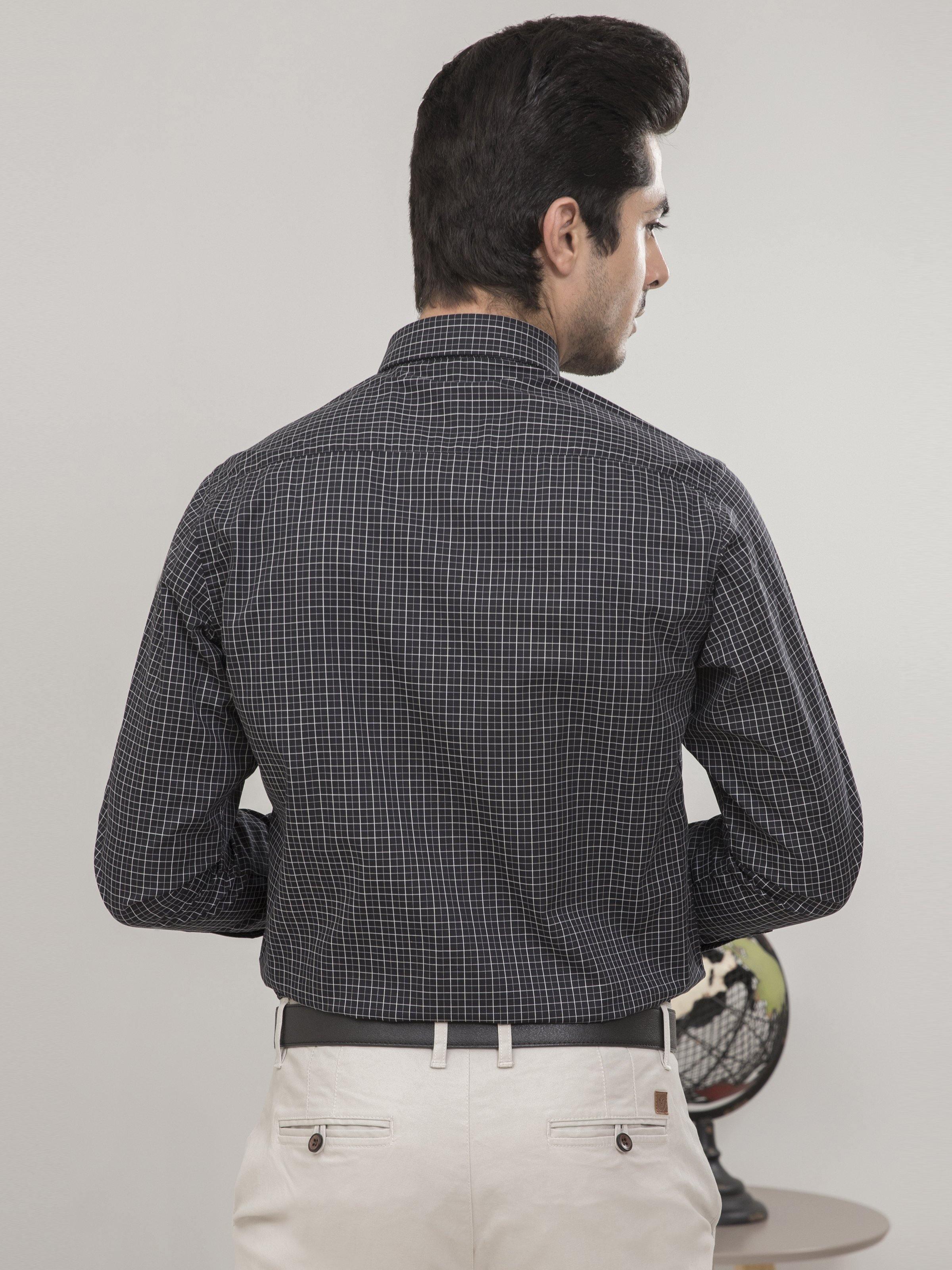 SEMI FORMAL FULL SLEEVES BLACK at Charcoal Clothing