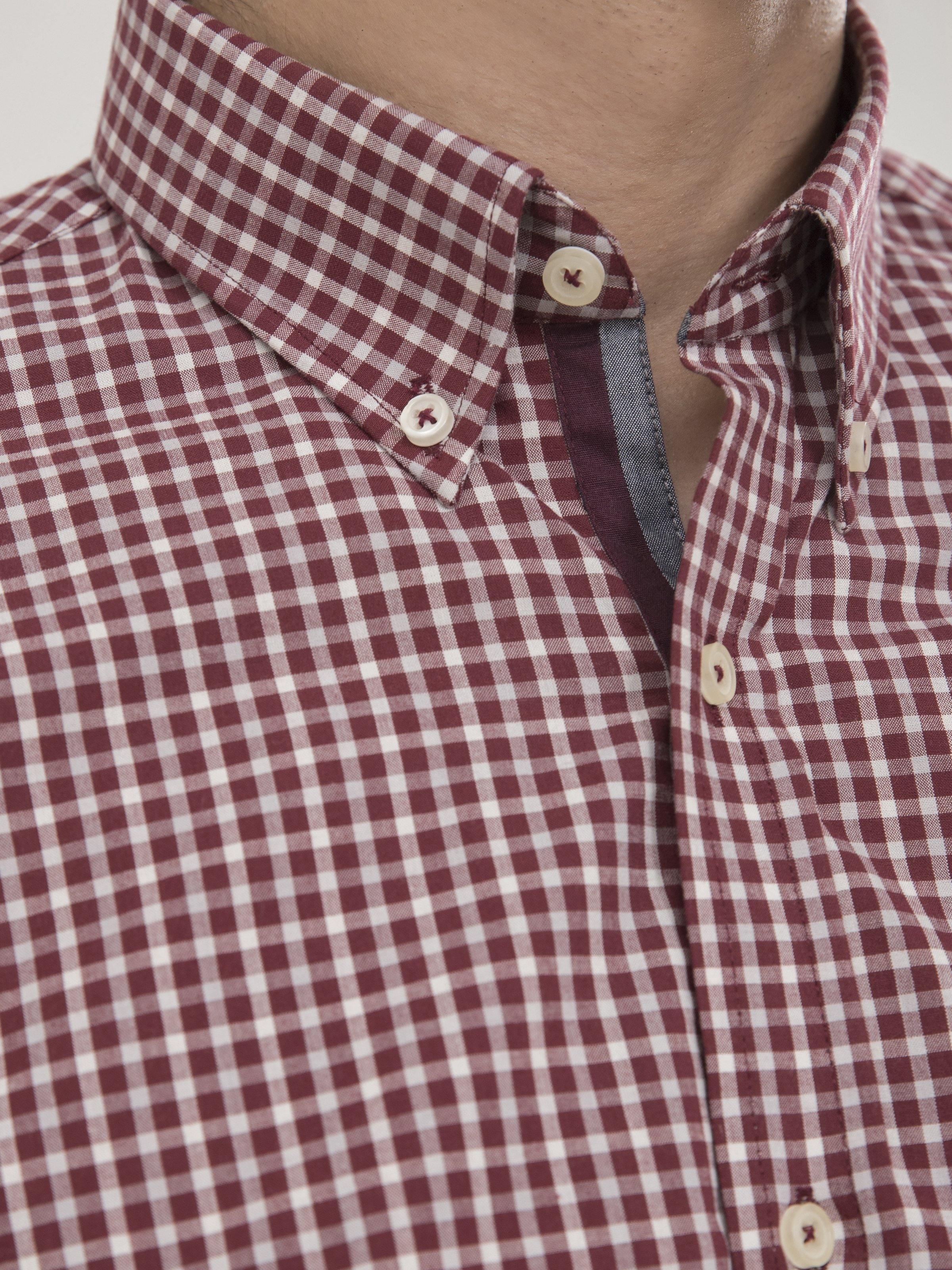 SEMI FORMAL FULL SLEEVES MAHROON WHITE at Charcoal Clothing