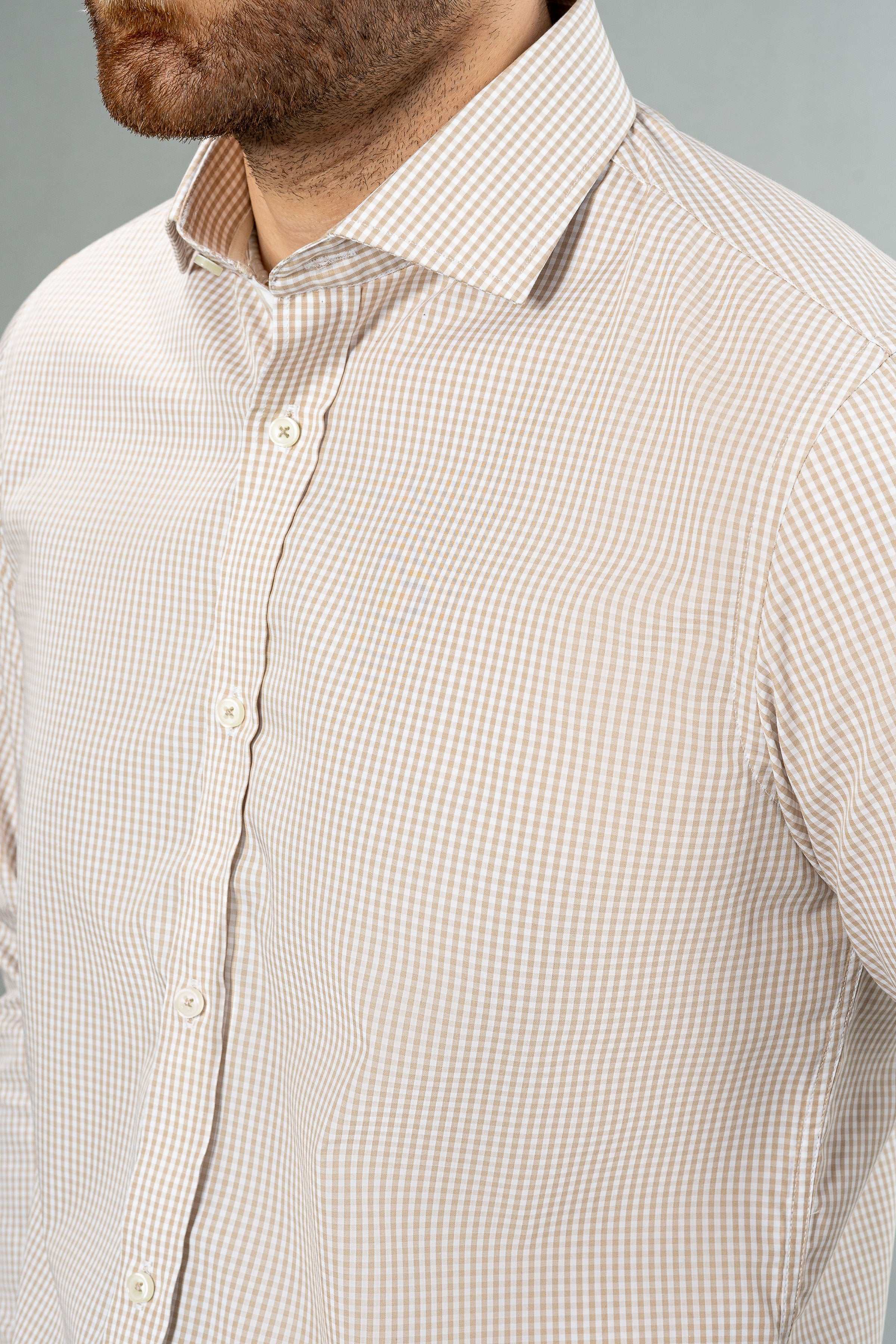 SEMI FORMAL KHAKI WHITE at Charcoal Clothing