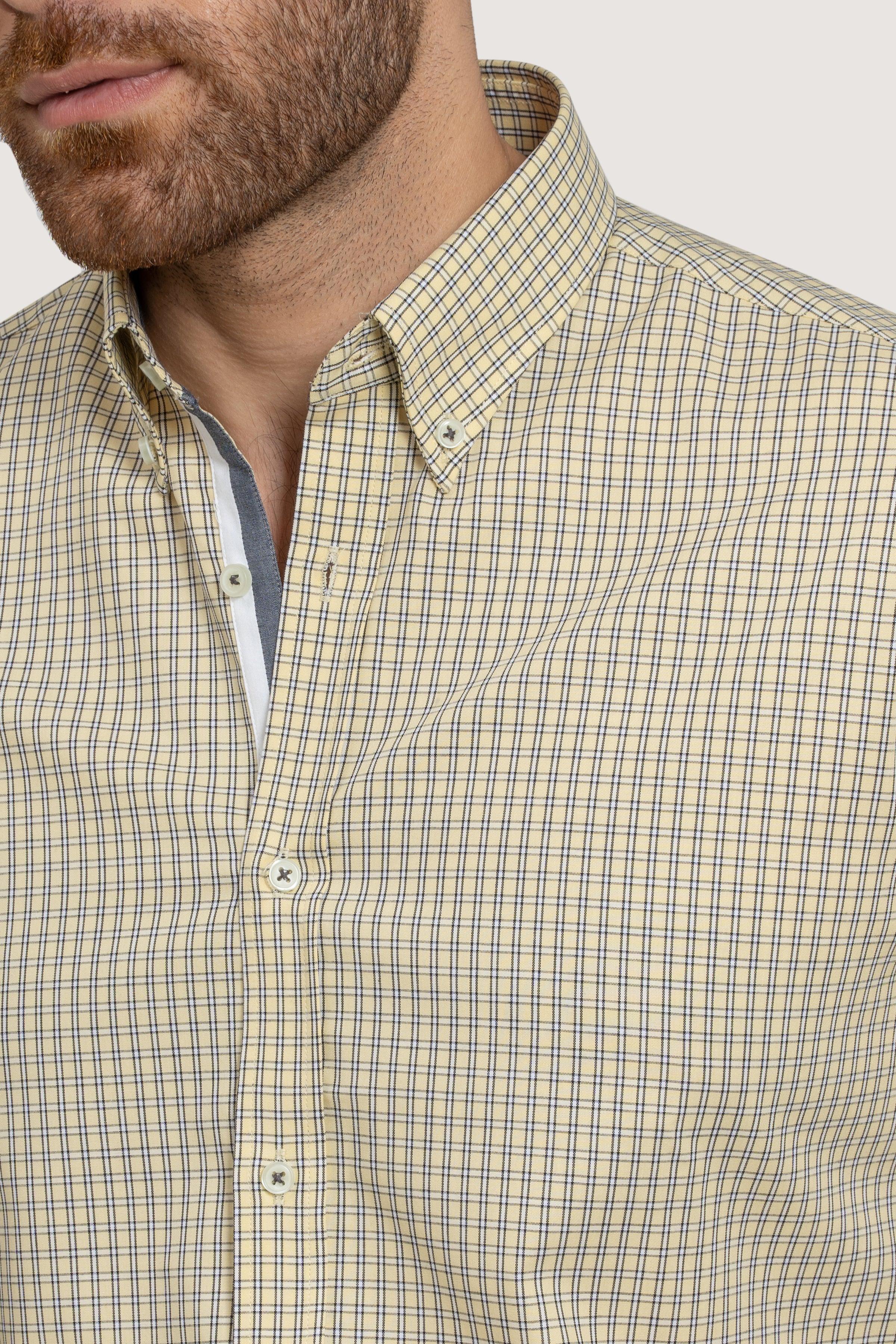 SEMI FORMAL LIME YELLOW CHECK at Charcoal Clothing