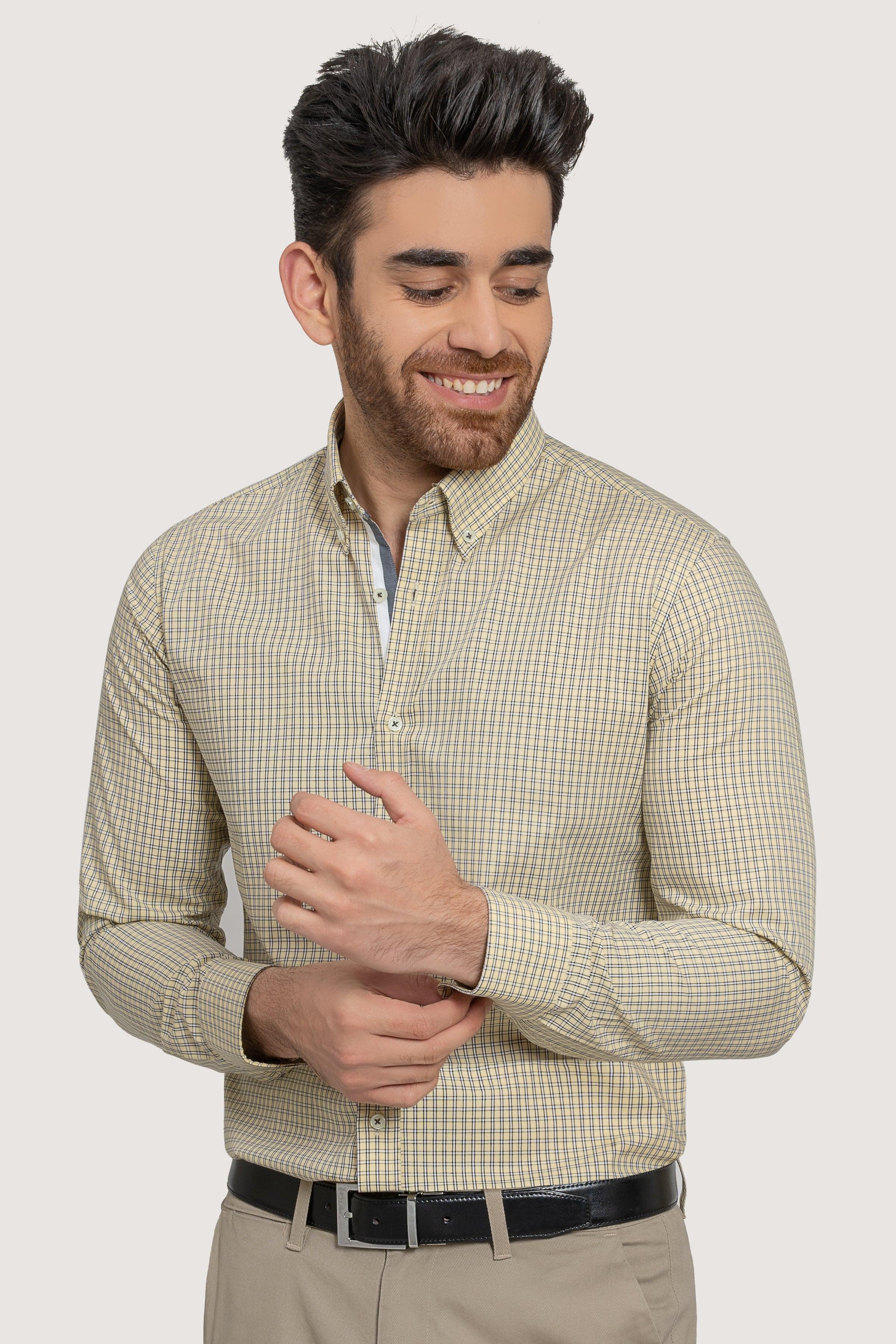 SEMI FORMAL LIME YELLOW CHECK at Charcoal Clothing