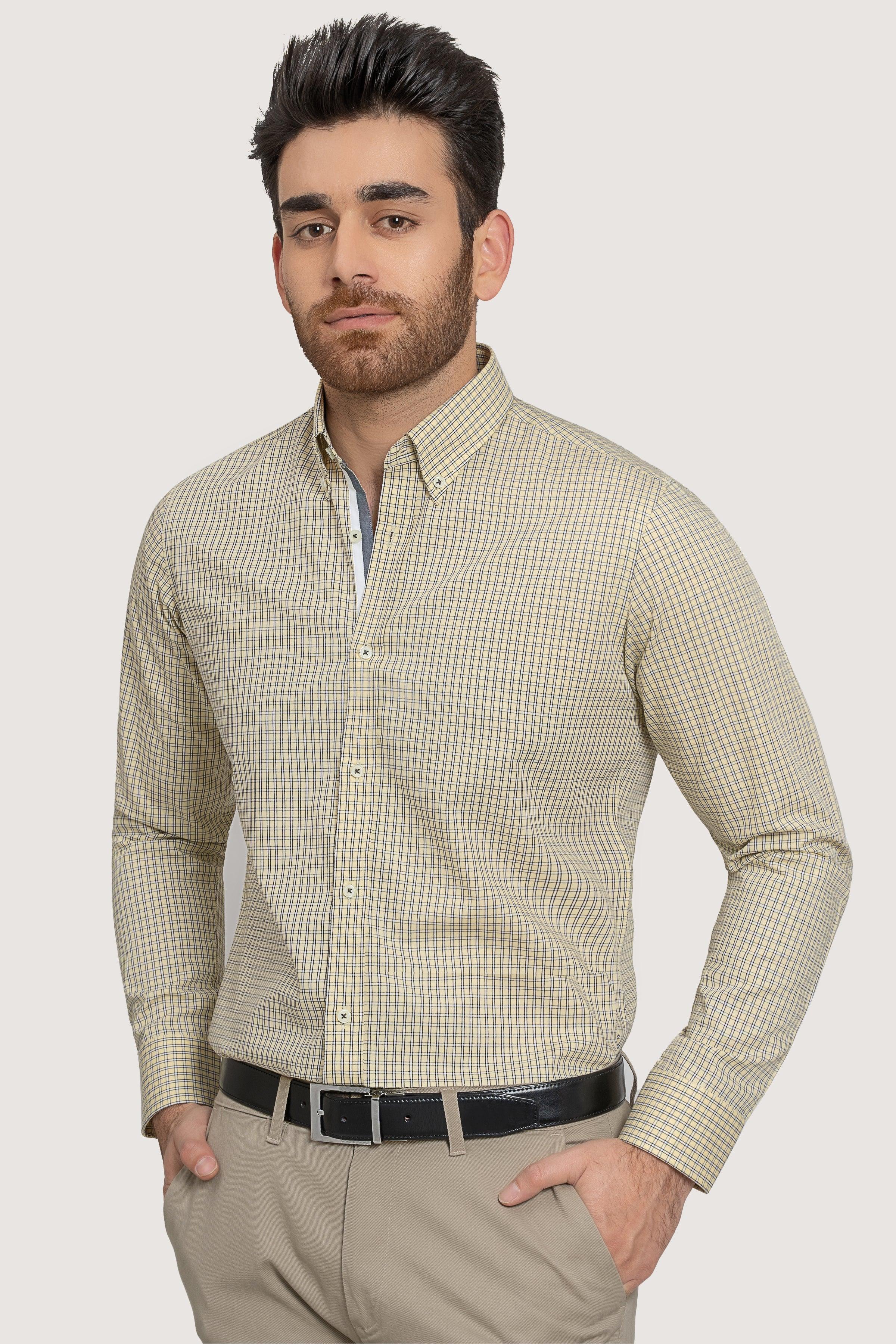 SEMI FORMAL LIME YELLOW CHECK at Charcoal Clothing